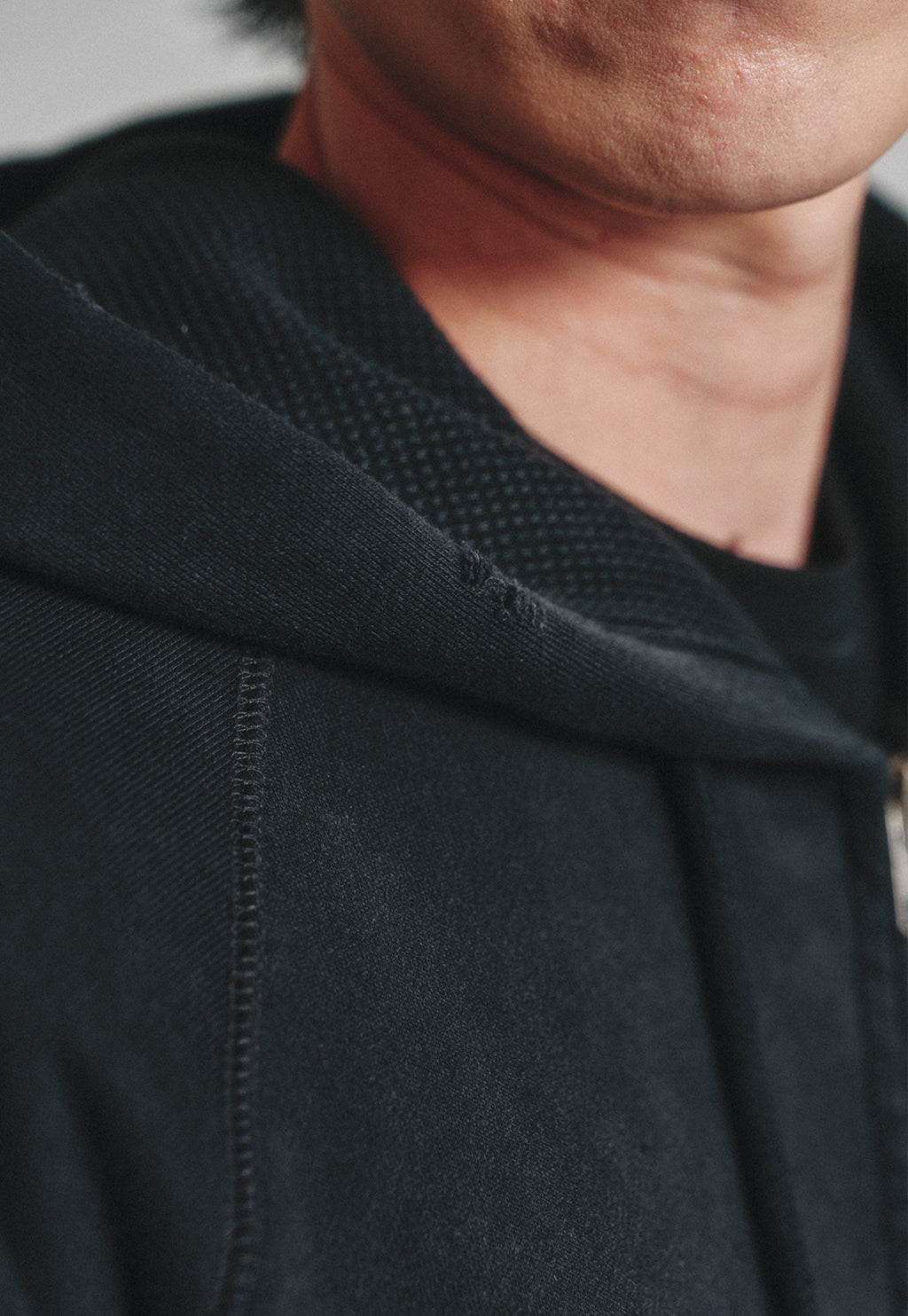 Art if acts - Garments Dyed Sweat Hooded Zip-Up (Black) product image 5 | TRAB K-Fashion Australia