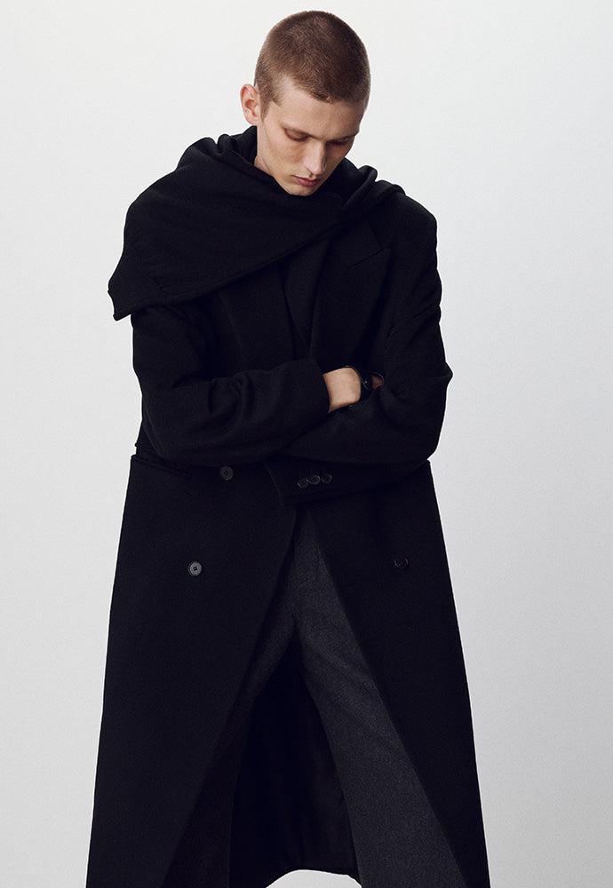 Tonywack - Wool And Cashmere Extra-Long Coat (Black) product image 4 | TRAB K-Fashion Australia