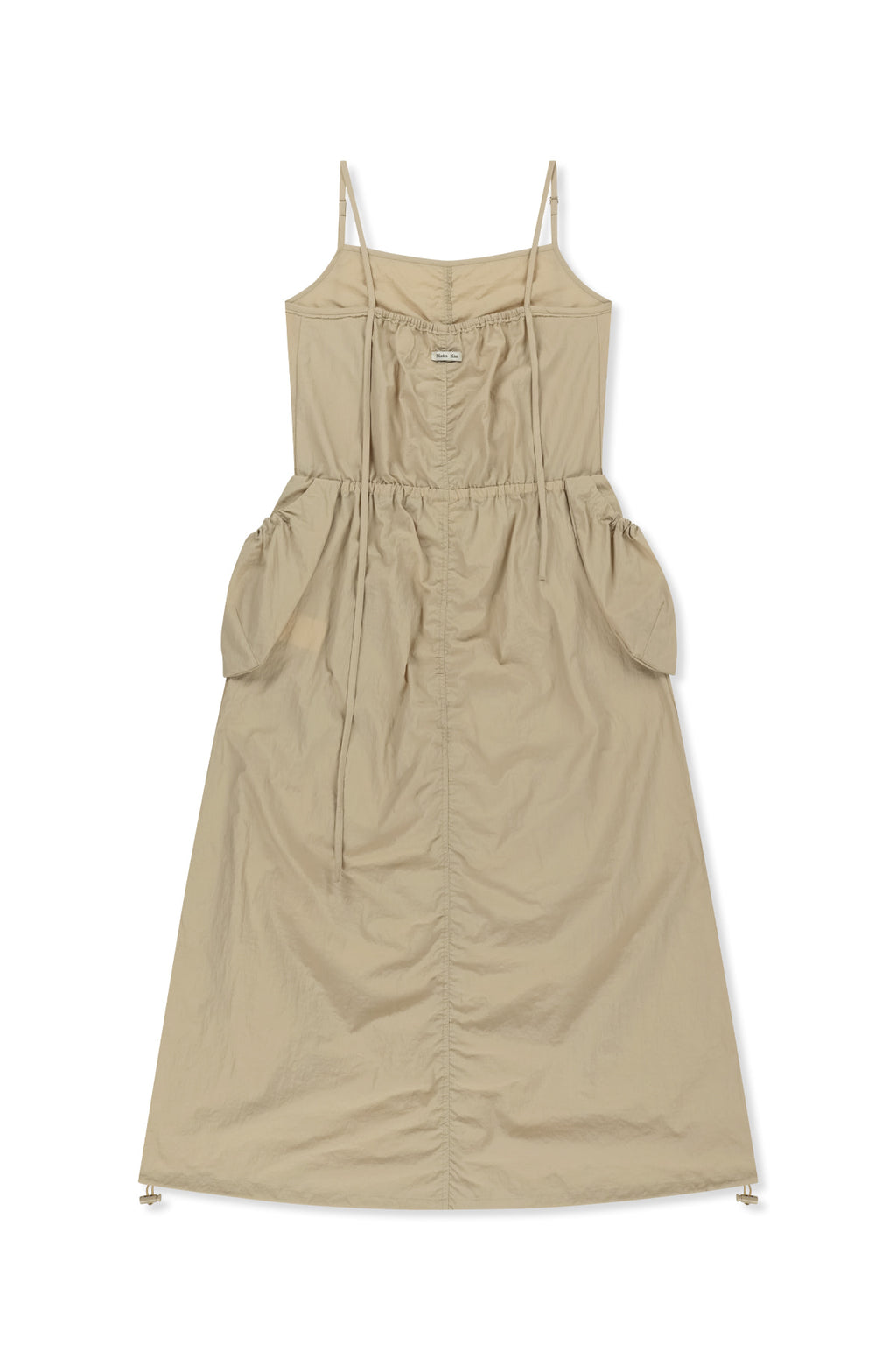 Matin Kim - Strap Detail Sleeveless Utility Dress (Beige) product image 2 | TRAB K-Fashion Australia