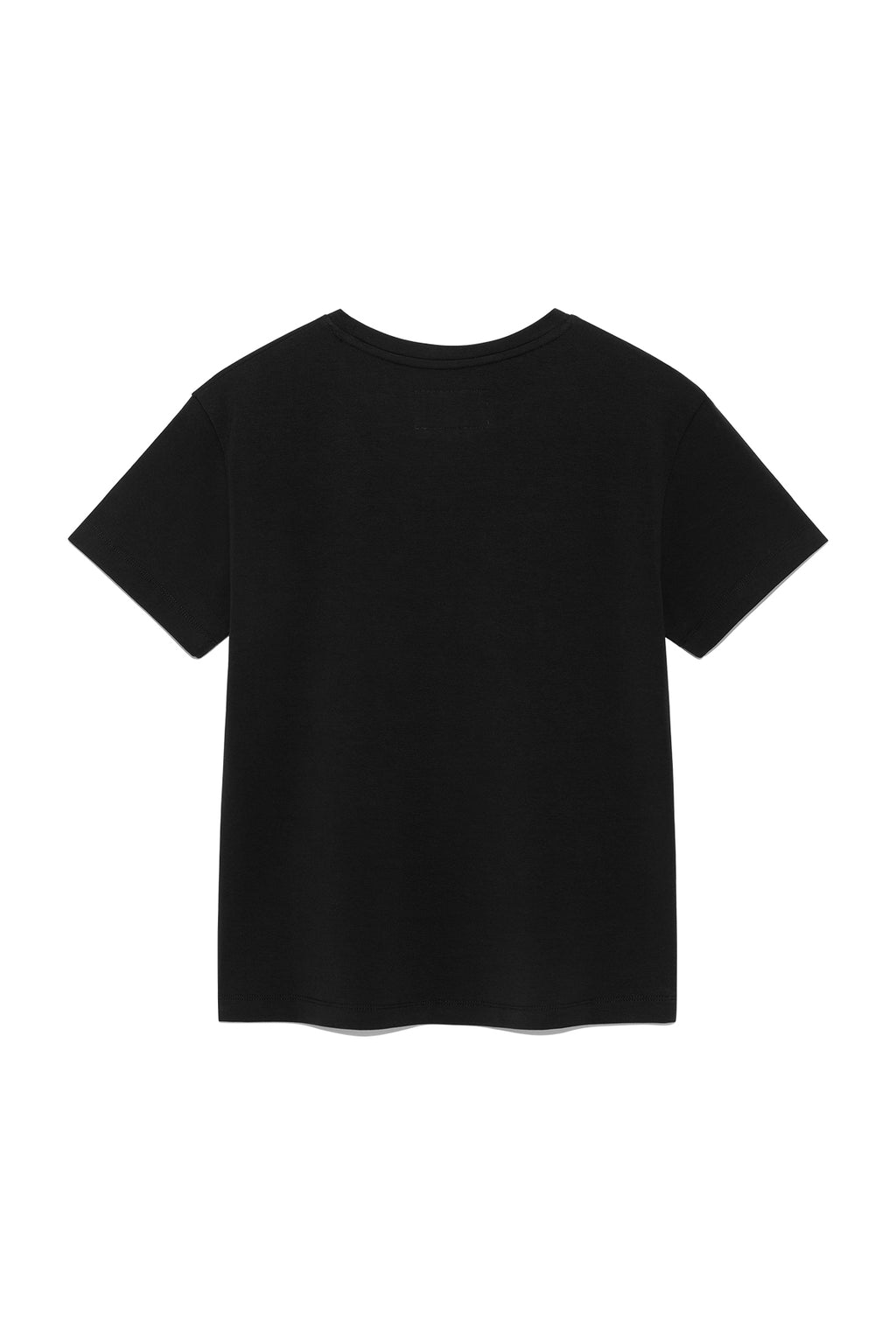 Matin Kim - Patchwork Graphic Printing Logo Top (Black) product image 2 | TRAB K-Fashion Australia