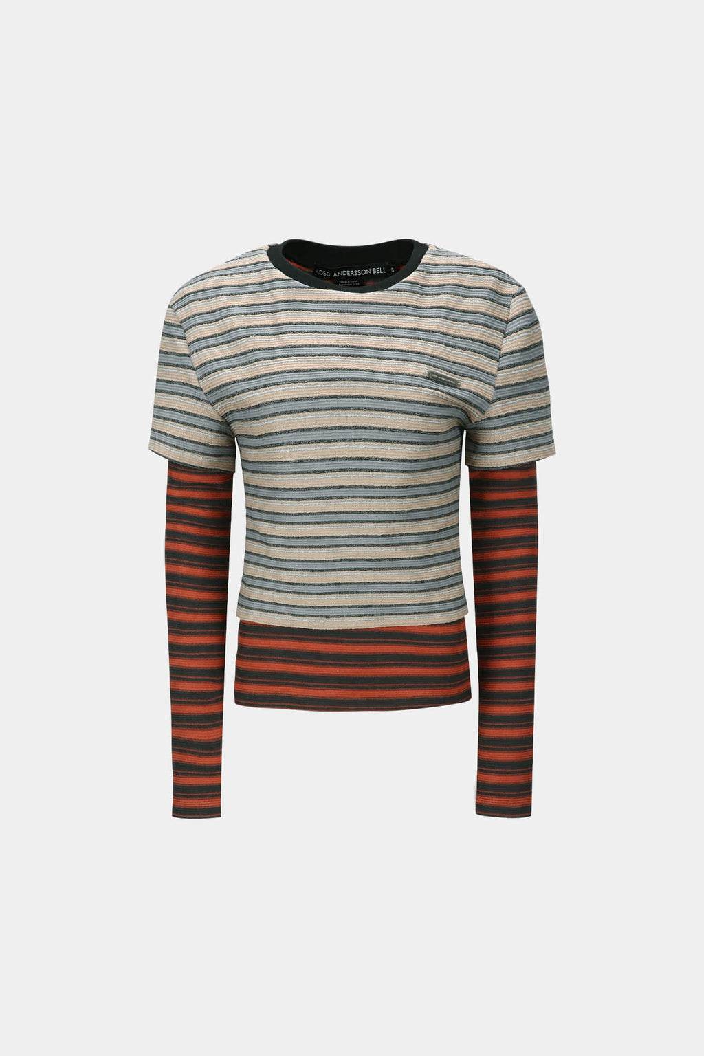 Andersson Bell - Multi Stripe Ls T-Shirts (Beige / Brick) product image 6 | TRAB K-Fashion Australia