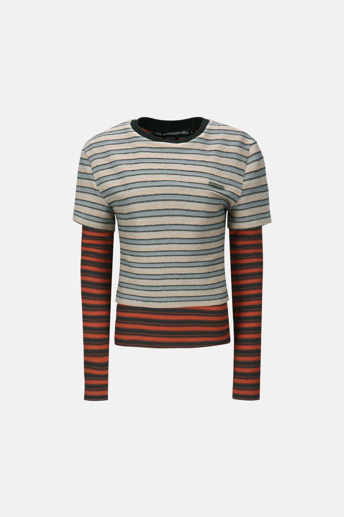Andersson Bell - Multi Stripe Ls T-Shirts (Beige / Brick) product image 6 | TRAB K-Fashion Australia