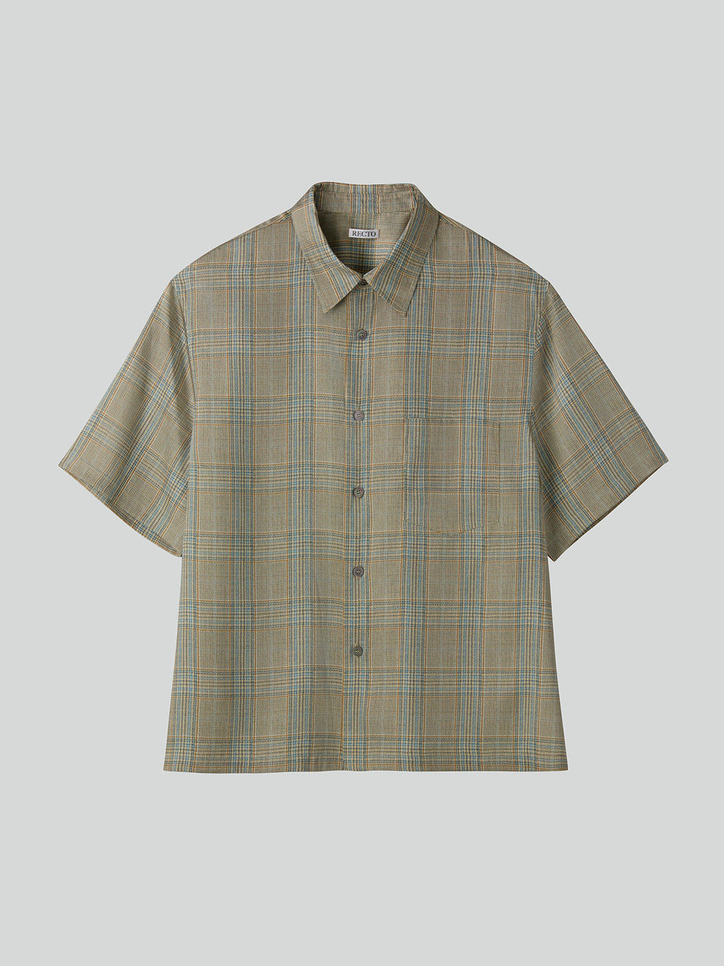 Recto - 70S Vintage Check Shirt (Beige Khaki) product image 4 | TRAB K-Fashion Australia