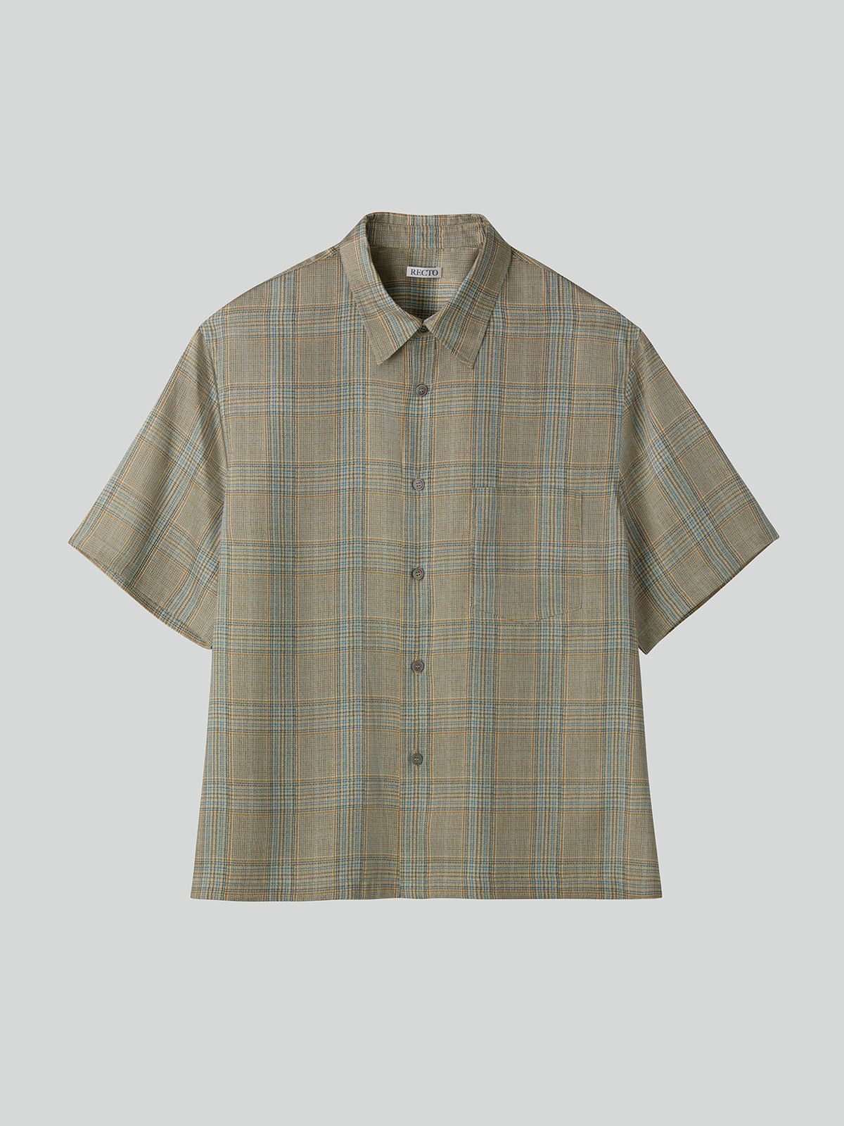 Recto - 70S Vintage Check Shirt (Beige Khaki) product image 4 | TRAB K-Fashion Australia