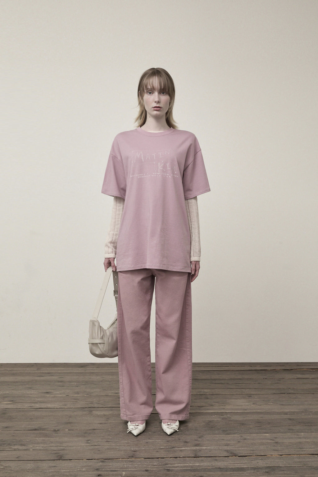 Matin Kim - Doodle Logo Graphic Top (Lilac) product image 5 | TRAB K-Fashion Australia