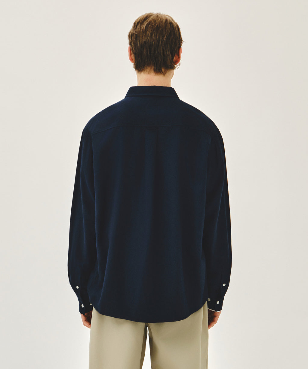 Marithe & Francois Girbaud - Classic Logo Linen Shirt (Navy) product image 3 | TRAB K-Fashion Australia
