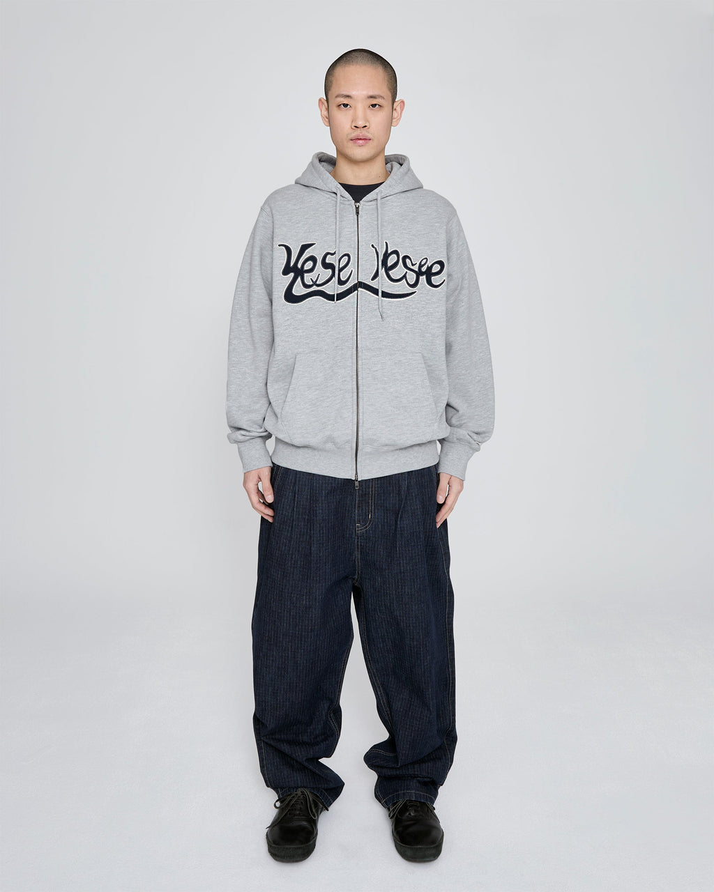 yeseyesee - Y.E.S Snail Logo Zip-Up Hoodie (Grey) product image 7 | TRAB K-Fashion Australia