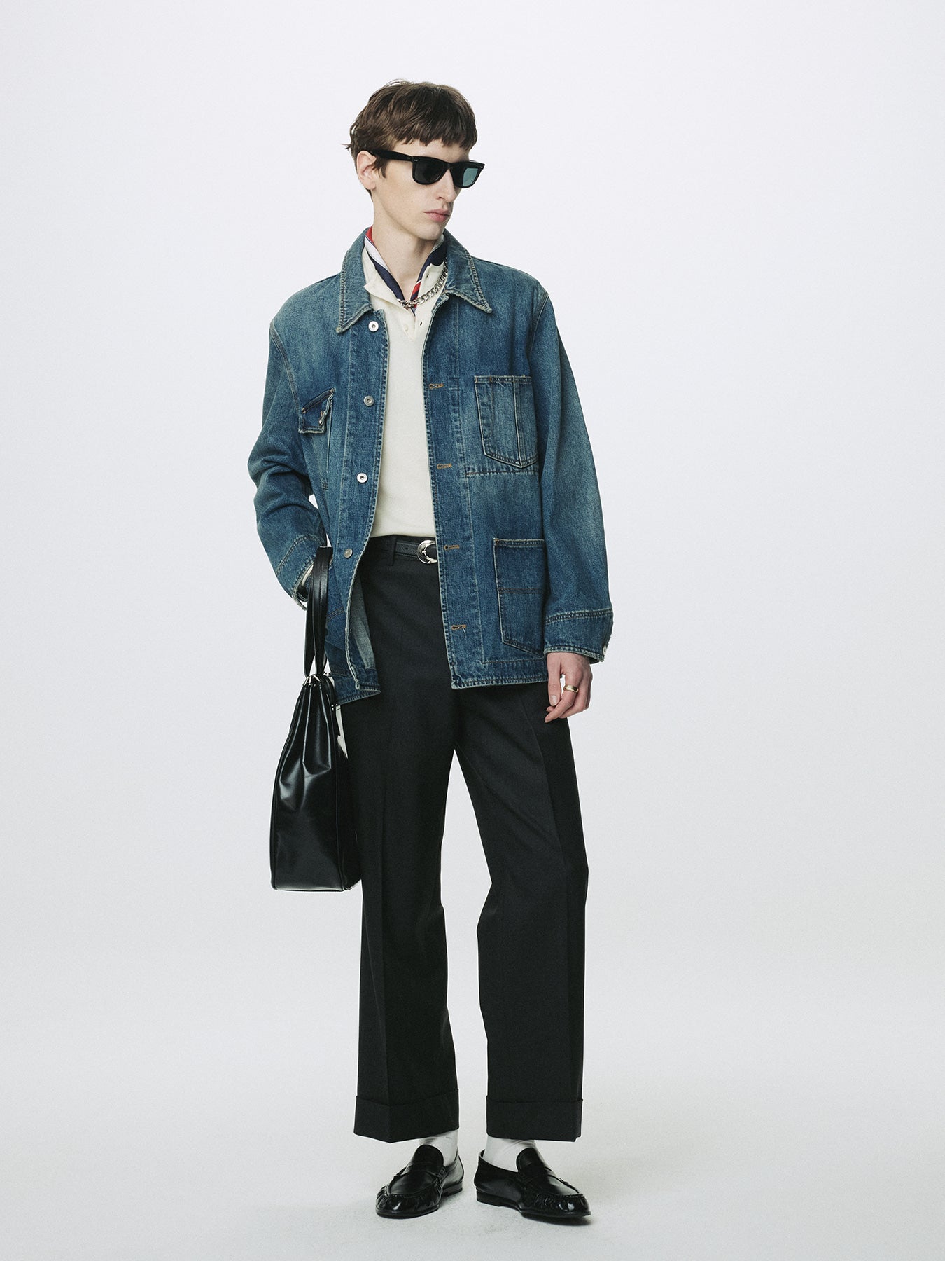 Tonywack - Garment Washed Denim Chore Jacket (Washed Blue) product image 3 | TRAB K-Fashion Australia
