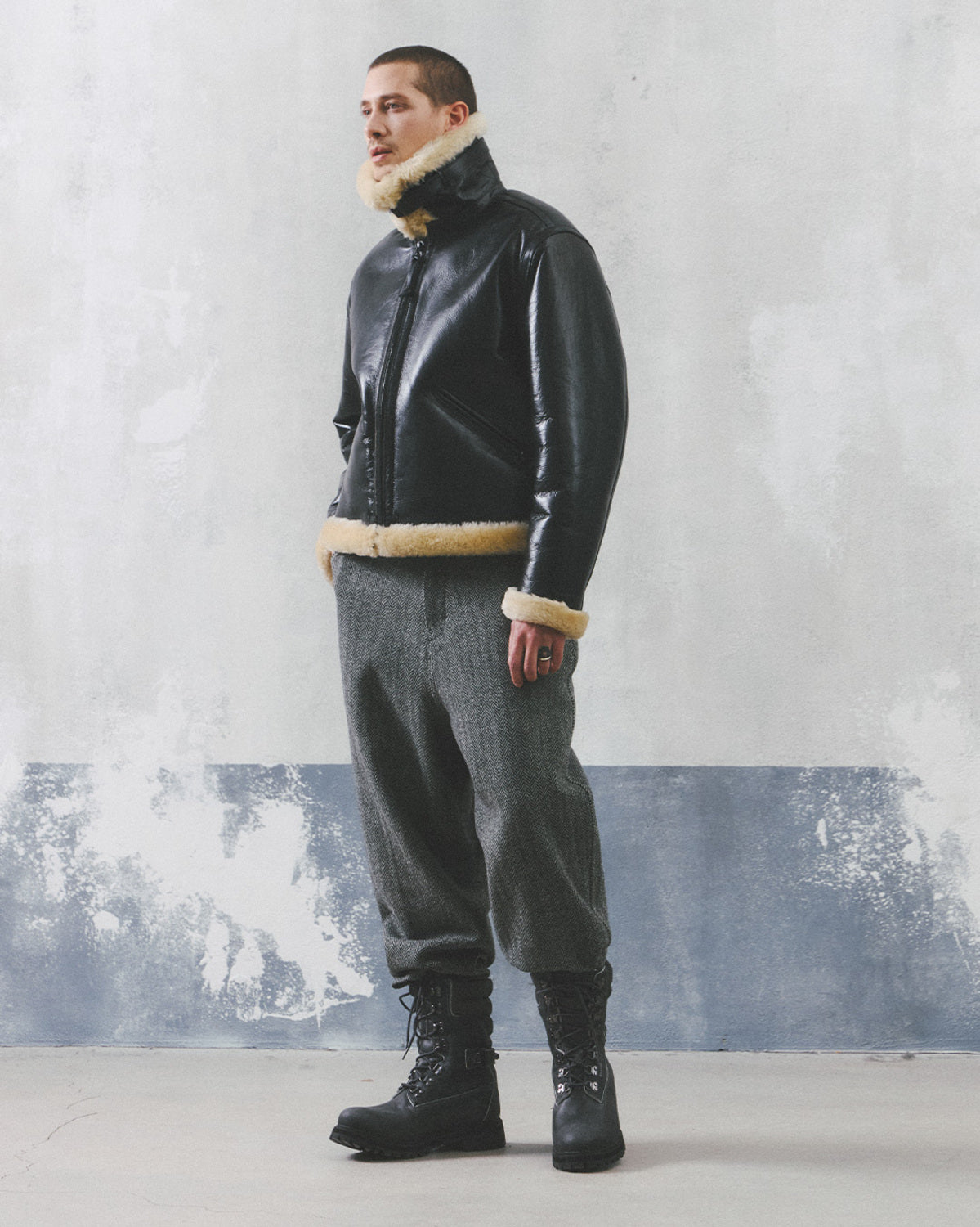 Eastlogue - Aviator Shearling Mouton Parka (Black) product image 5 | TRAB K-Fashion Australia