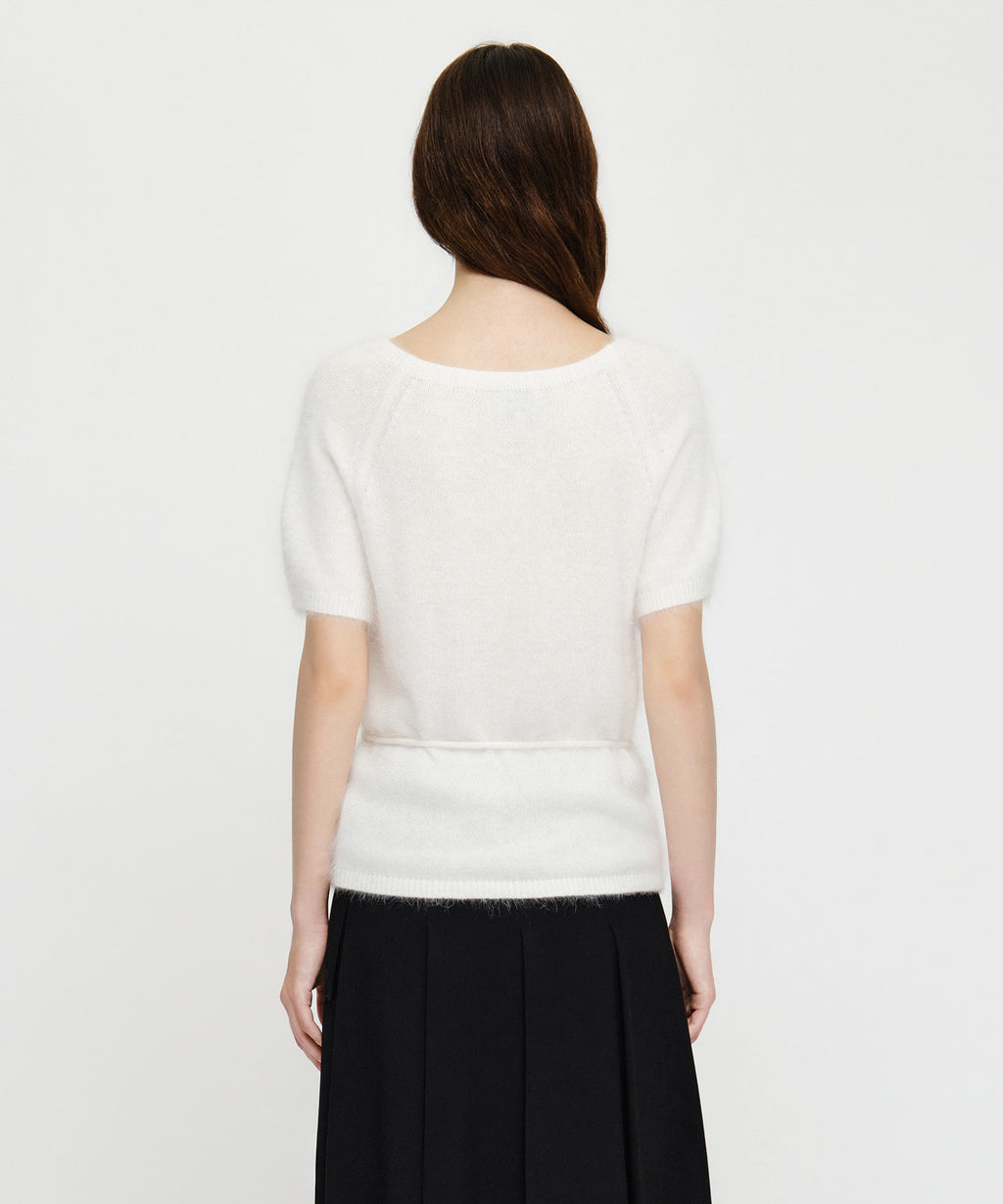 Marithe & Francois Girbaud - Premium Angora Boat Neck Half Knit (Ivory) product image 3 | TRAB K-Fashion Australia