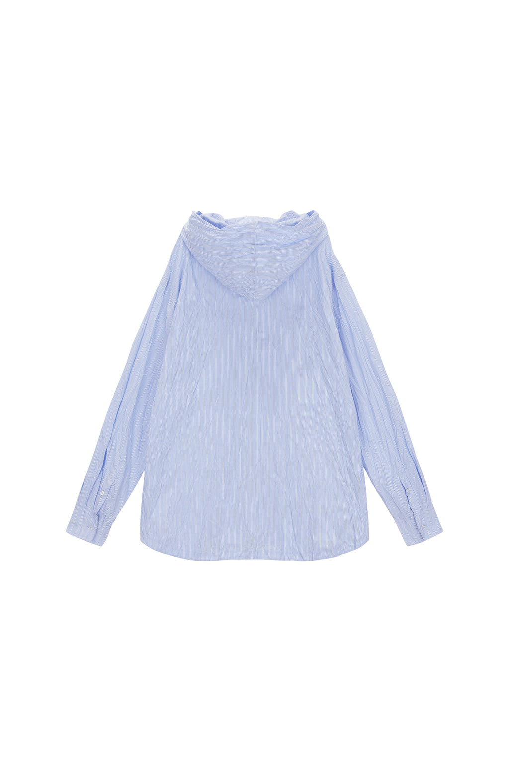 Matin Kim - Crinkle Hoody Shirt Jumper (Sky) product image 2 | TRAB K-Fashion Australia