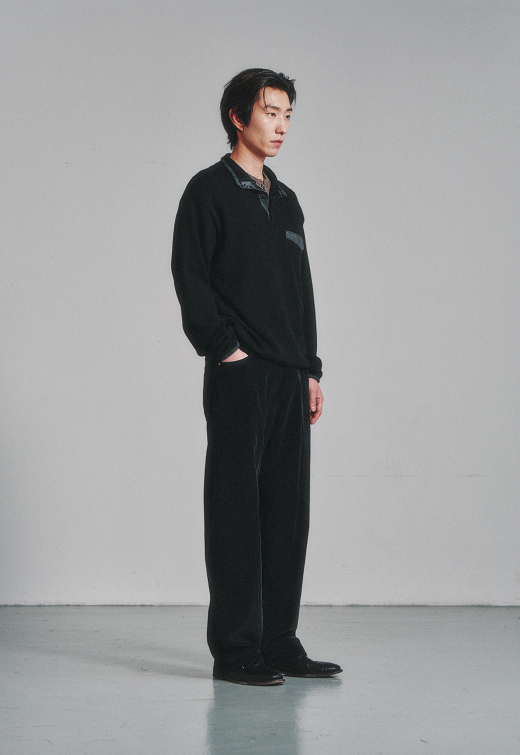 Art if acts - Vintage Pullover Knit (Black/Grey) product image 2 | TRAB K-Fashion Australia