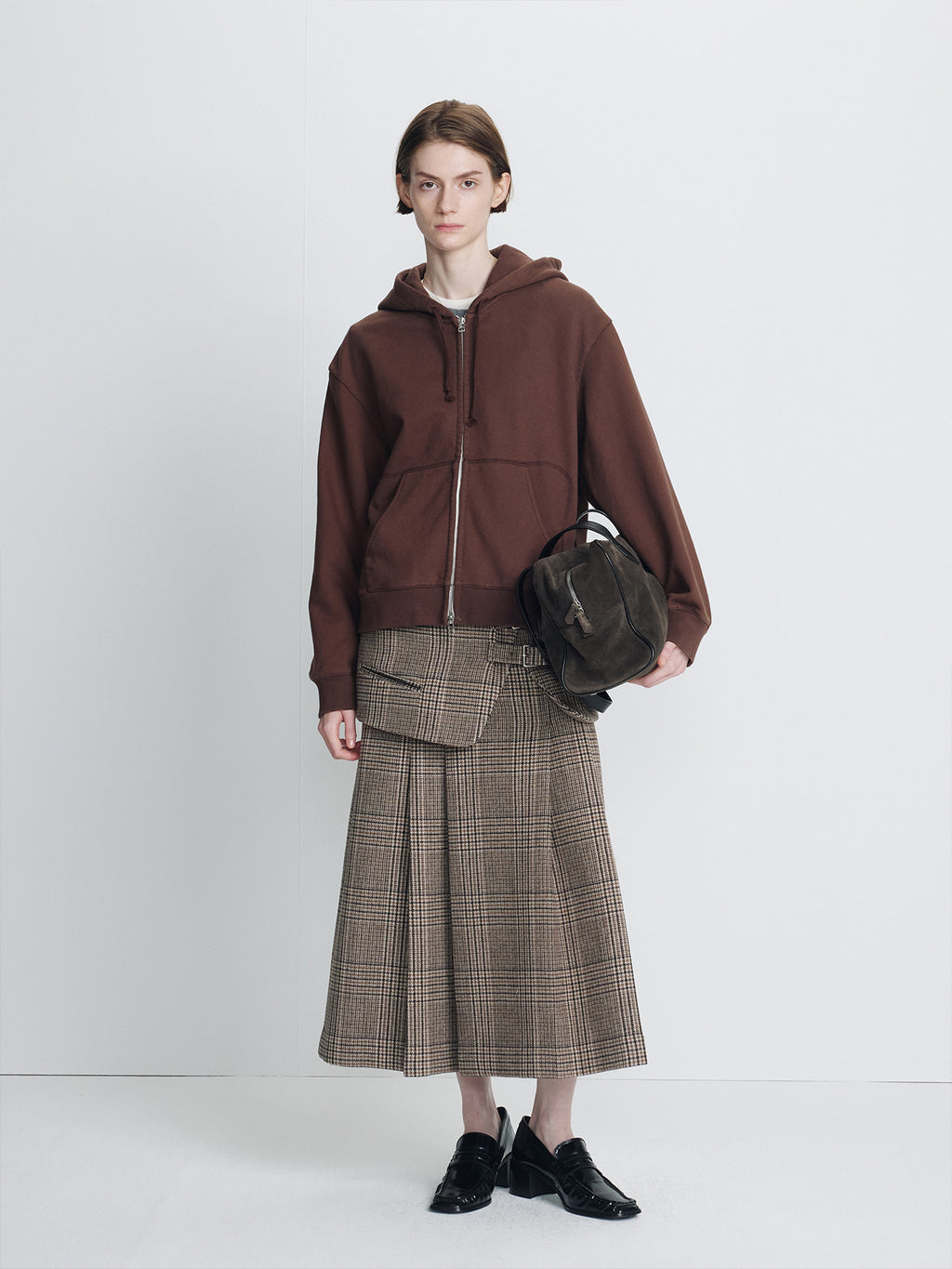 Tonywack - Garment Washed Zip-Up Hoodie (Faded Brown) product image 1 | TRAB K-Fashion Australia