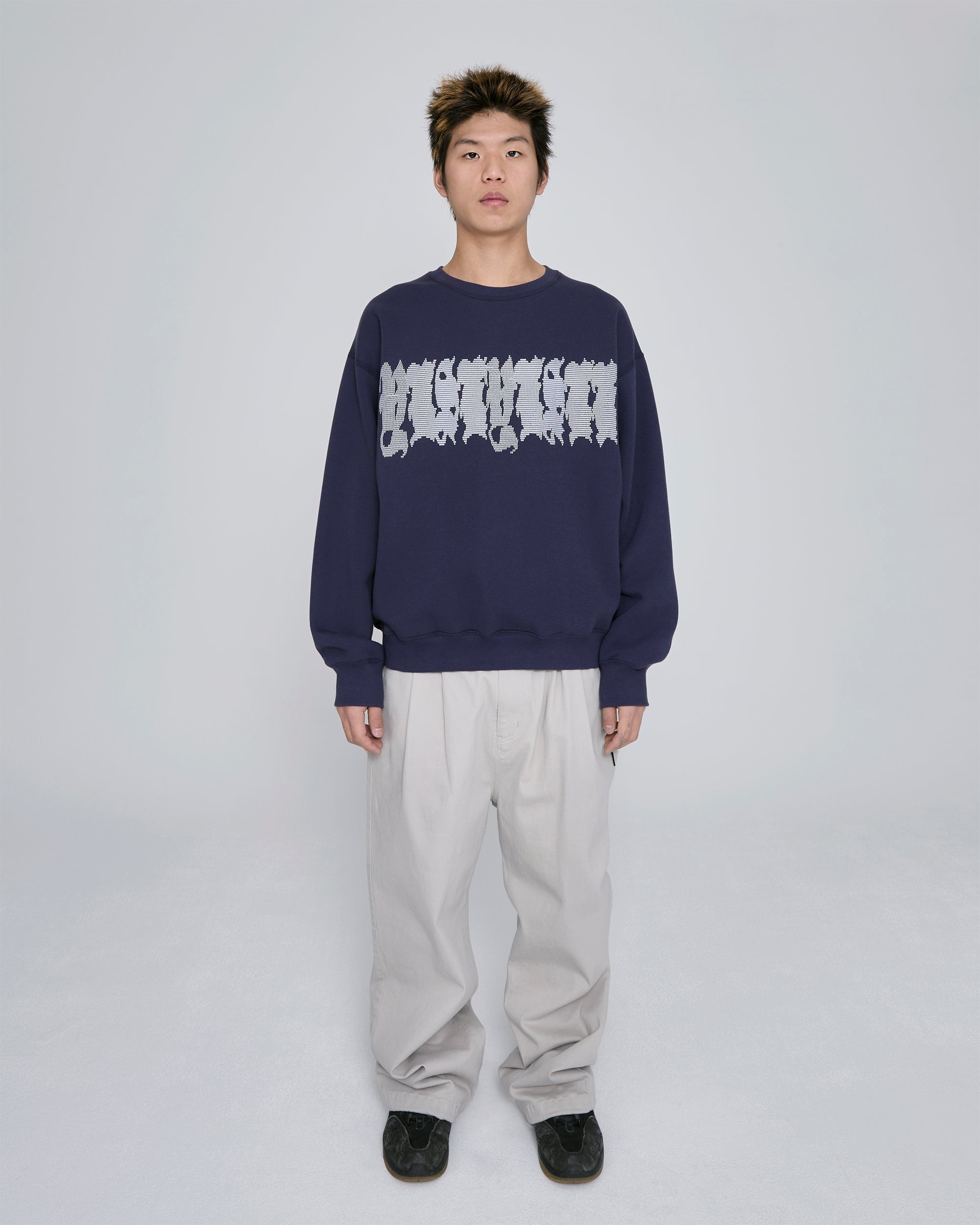 yeseyesee - Y.E.S Typo Sweatshirt (Light Navy) product image 7 | TRAB K-Fashion Australia
