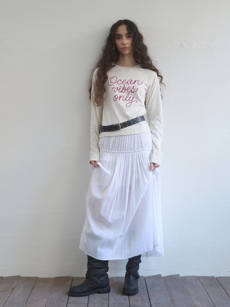 Kijun - Ocean Vibes Tee (Ivory) product image 6 | TRAB K-Fashion Australia