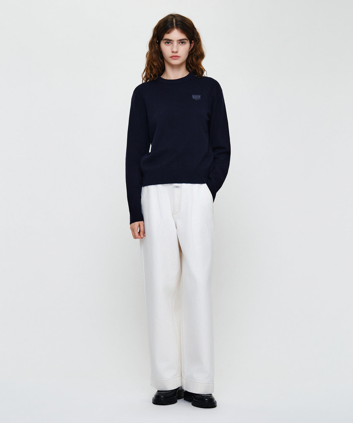 Marithe & Francois Girbaud - Small Classic Logo Knit Pullover (Navy) product image 3 | TRAB K-Fashion Australia