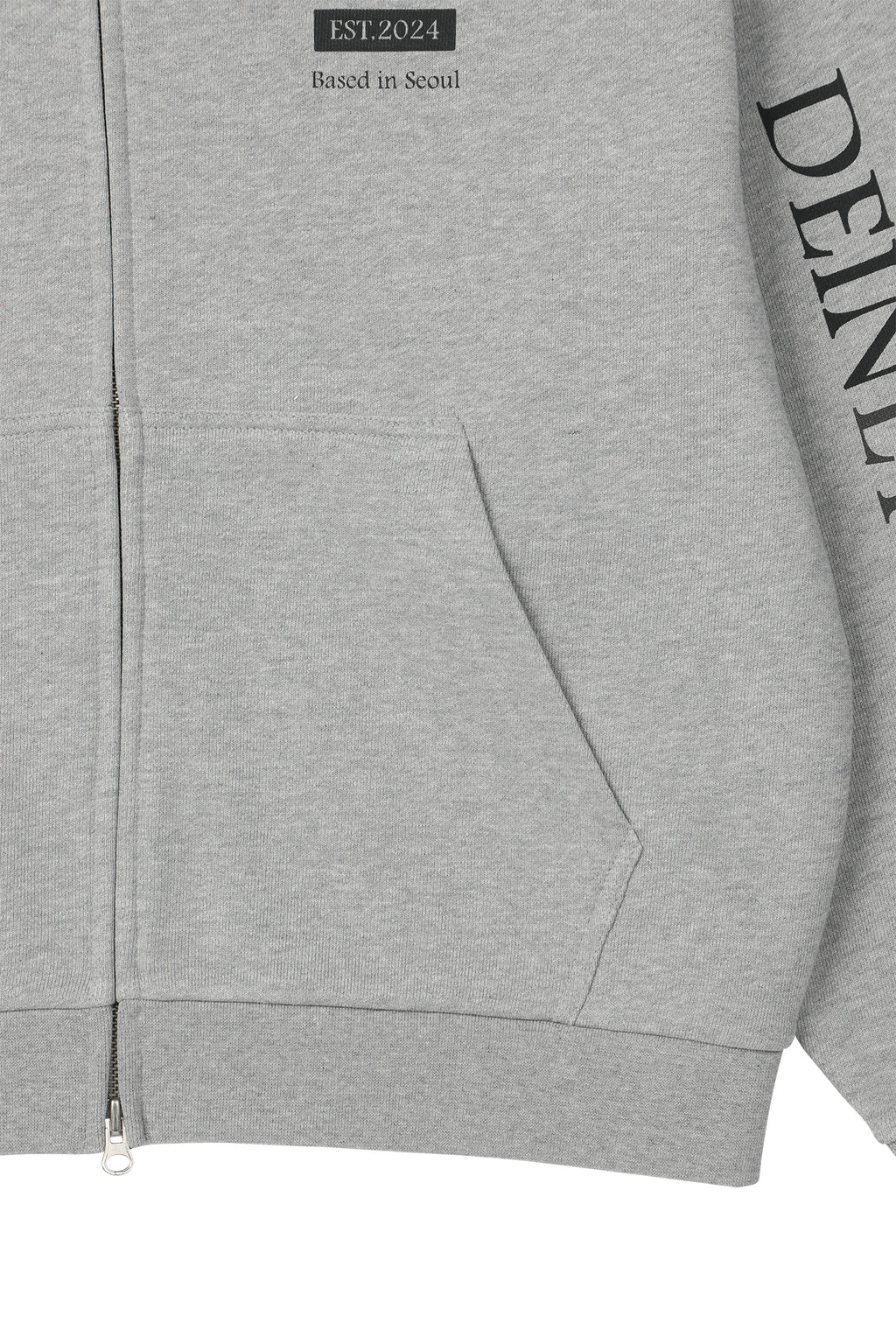 Deinet - German Lettering Hoodie Zip-Up (Melange Grey) product image 17 | TRAB K-Fashion Australia