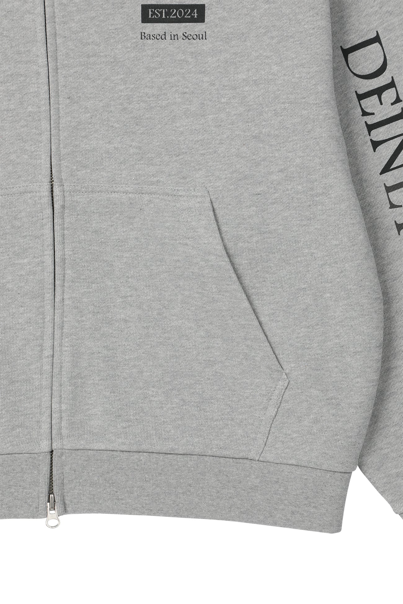 Deinet - German Lettering Hoodie Zip-Up (Melange Grey) product image 17 | TRAB K-Fashion Australia