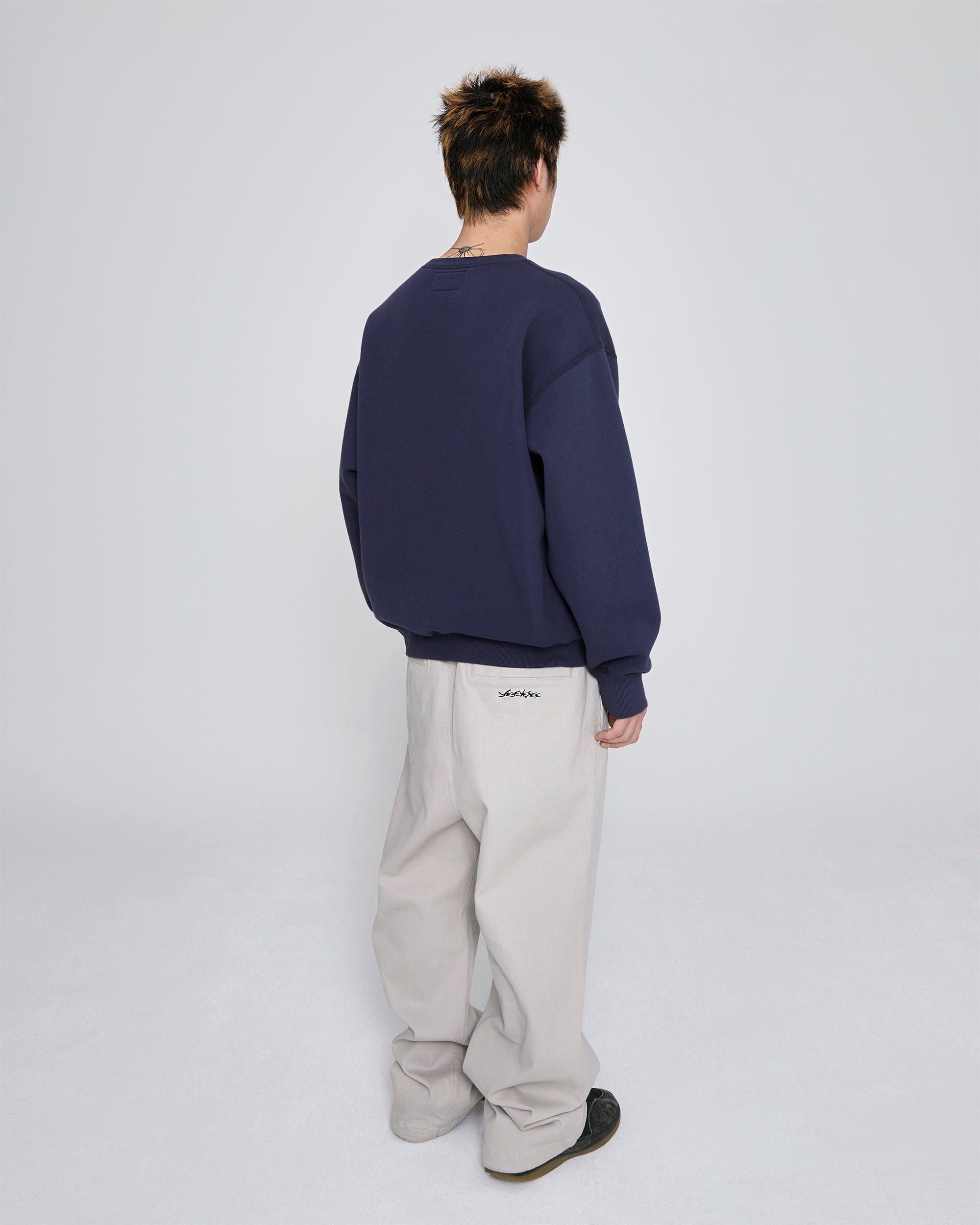 yeseyesee - Y.E.S Typo Sweatshirt (Light Navy) product image 9 | TRAB K-Fashion Australia