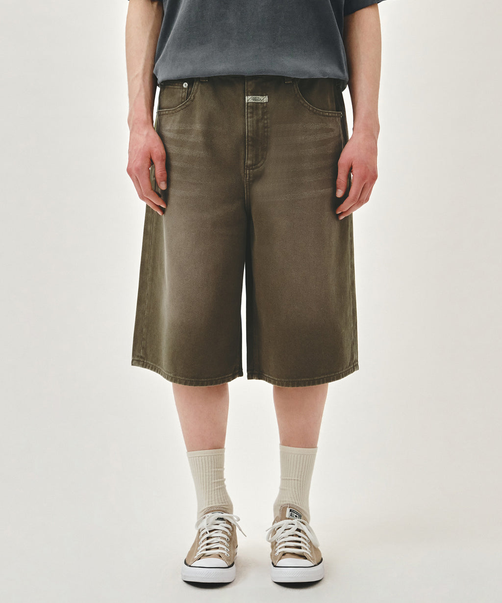 Marithe & Francois Girbaud - Bermuda Denim Pants (Brown) product image 1 | TRAB K-Fashion Australia