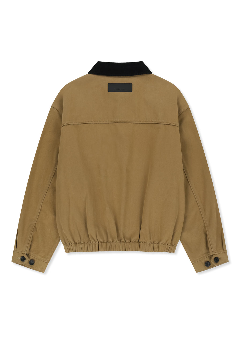 Matin Kim - Corduroy Contrast Trim Blouson Jumper (Beige) product image 2 | TRAB K-Fashion Australia