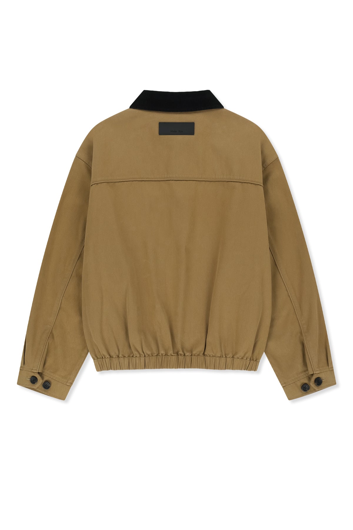 Matin Kim - Corduroy Contrast Trim Blouson Jumper (Beige) product image 2 | TRAB K-Fashion Australia