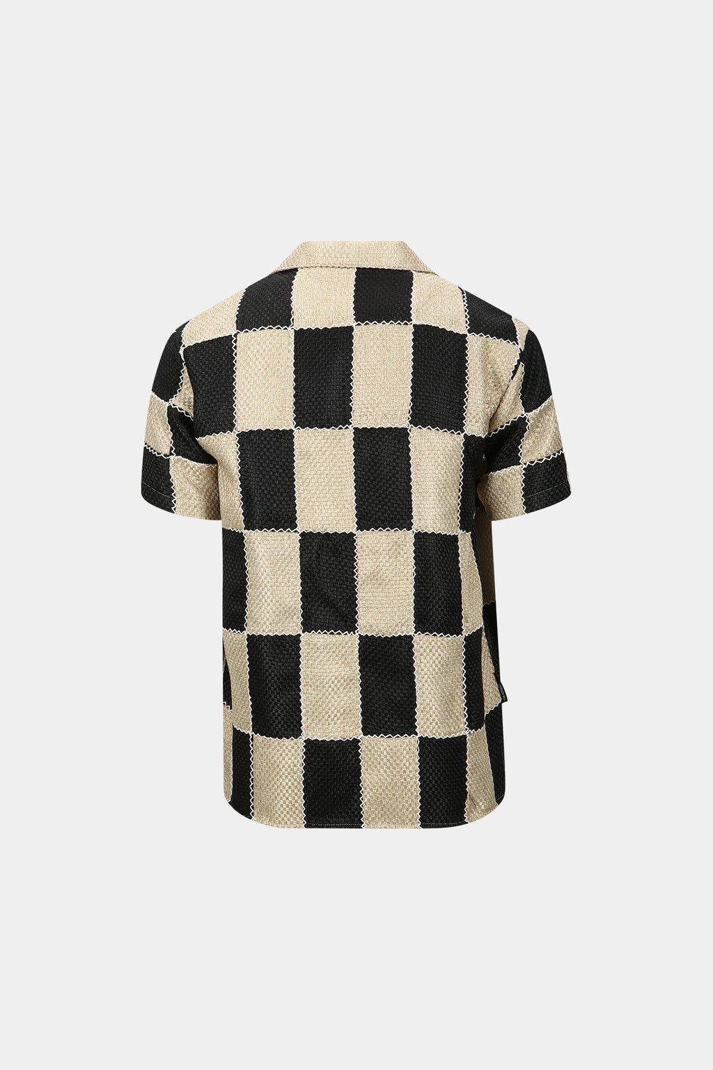Andersson Bell - Patchwork Open Collar Shirts (Black/Beige) product image 13 | TRAB K-Fashion Australia