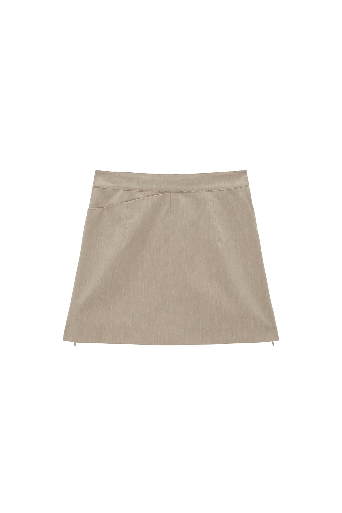Matin Kim - Zipper Point Linen Mini Skirt (Beige) product image 2 | TRAB K-Fashion Australia