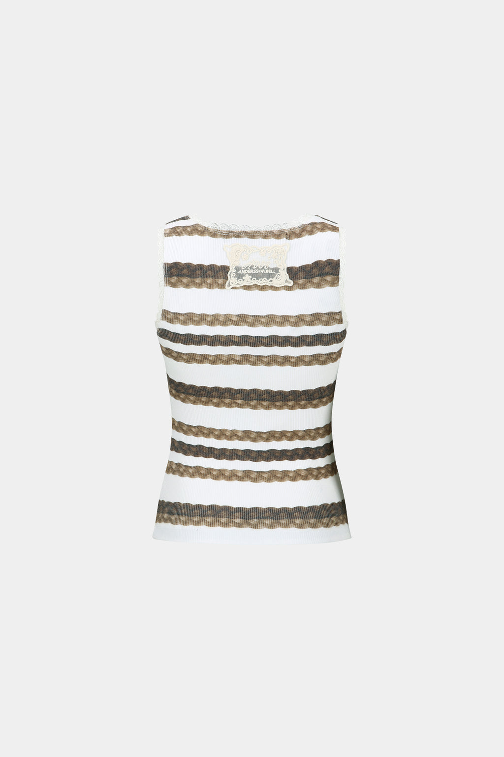 Andersson Bell - Hair Braid Stripe Tank Top (White) product image 11 | TRAB K-Fashion Australia