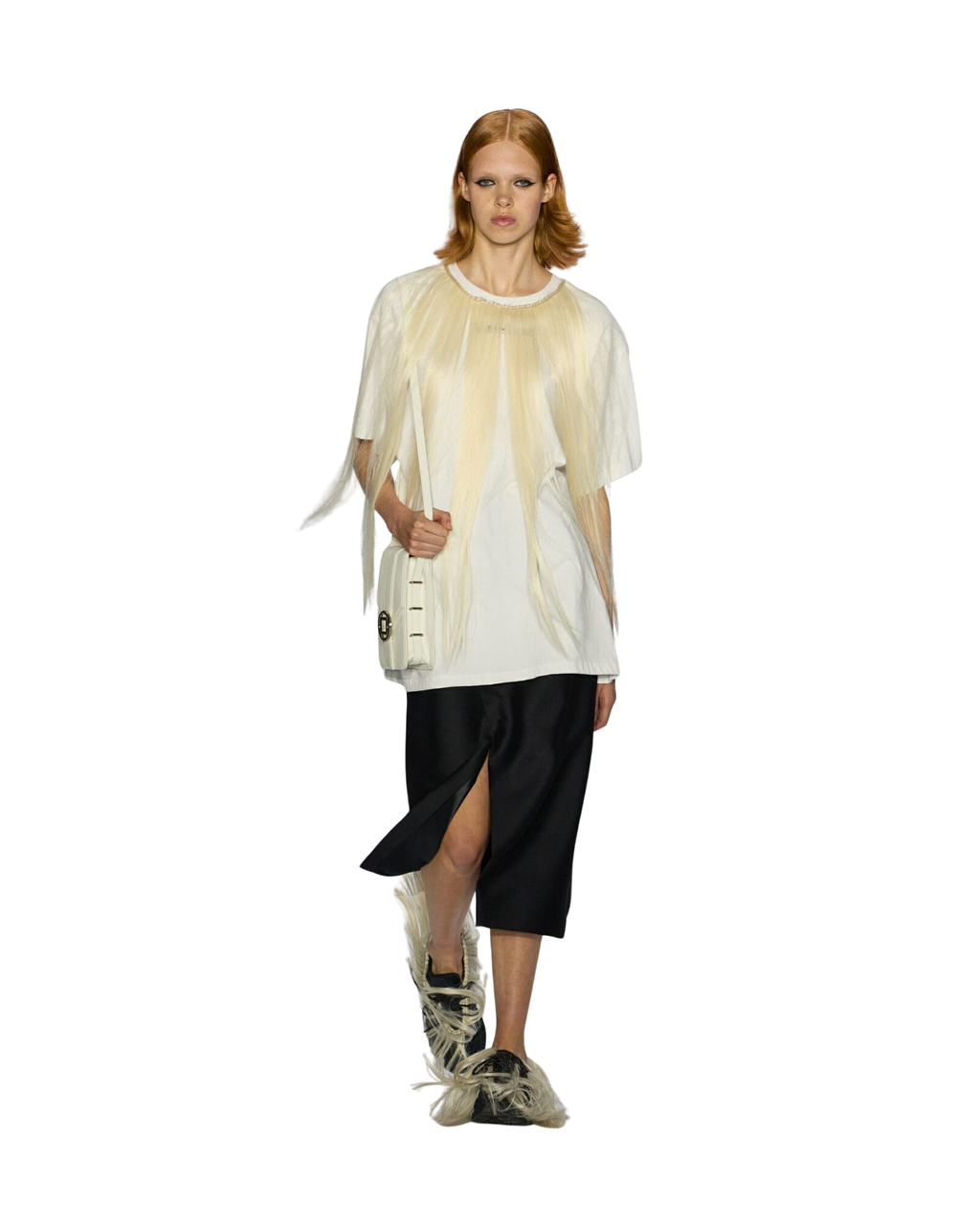 Kimhe Kim - Hair Embellished T-Shirt (White) product image 1 | TRAB K-Fashion Australia