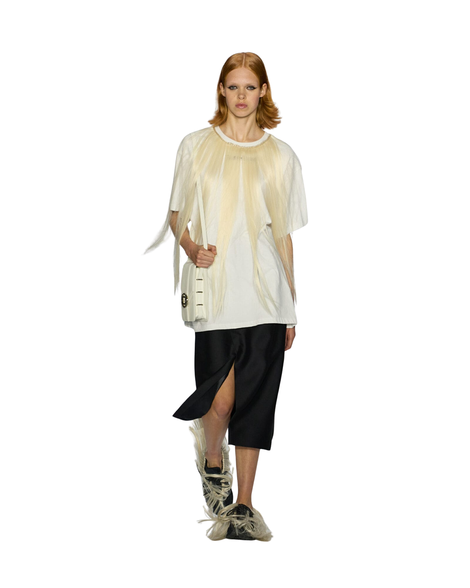 Kimhe Kim - Hair Embellished T-Shirt (White) product image 1 | TRAB K-Fashion Australia