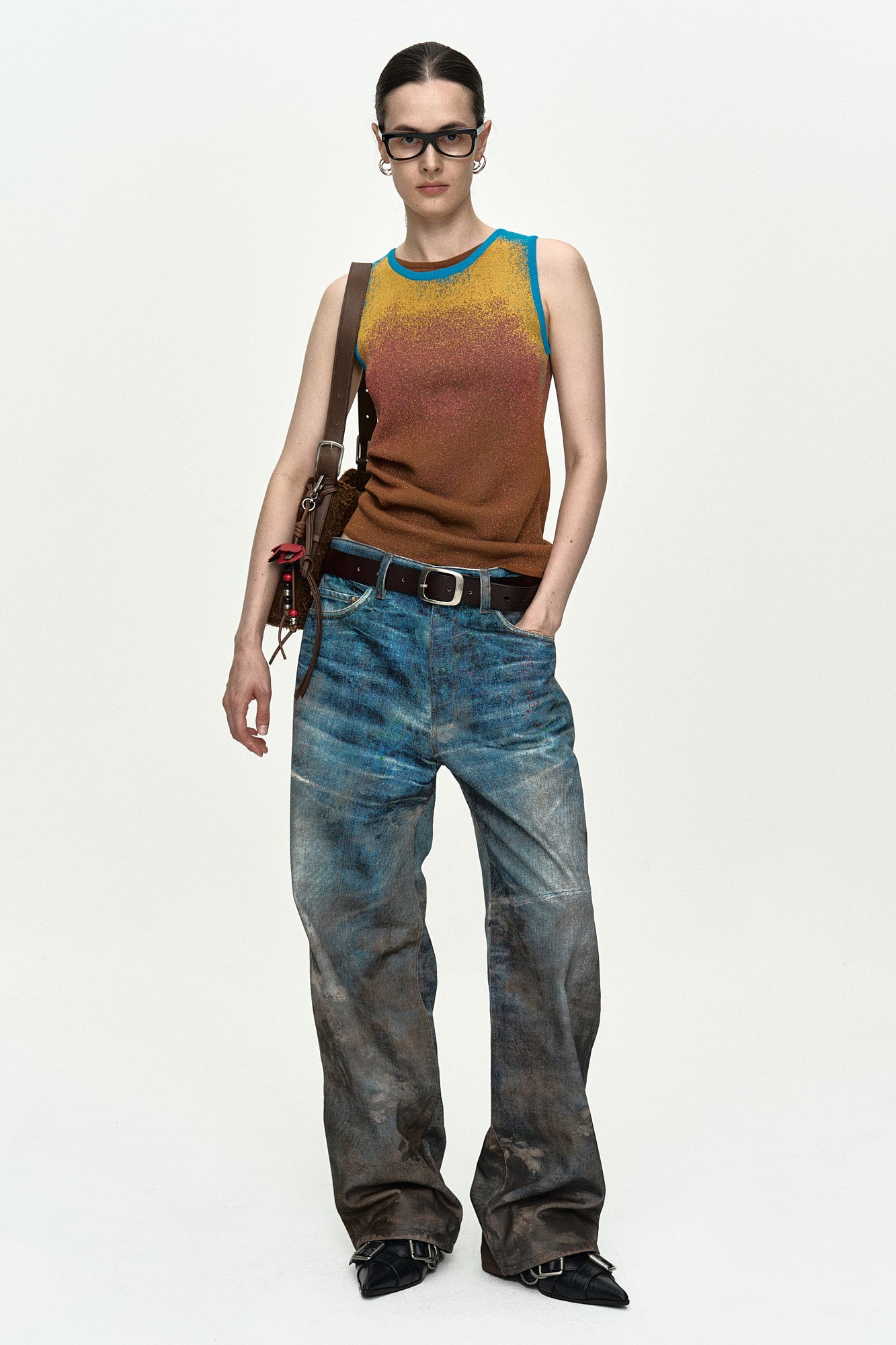 Andersson Bell - Airbrush Asym Tank Top (Multi) product image 2 | TRAB K-Fashion Australia