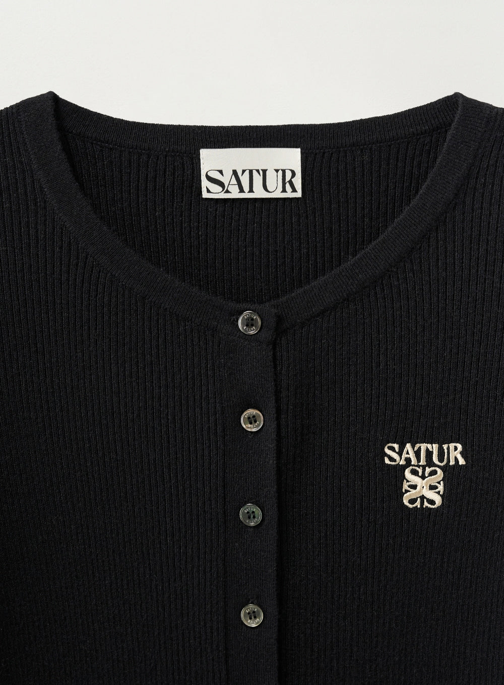 Satur - (W) Plain Long Sleeve Cardigan (Black) product image 3 | TRAB K-Fashion Australia