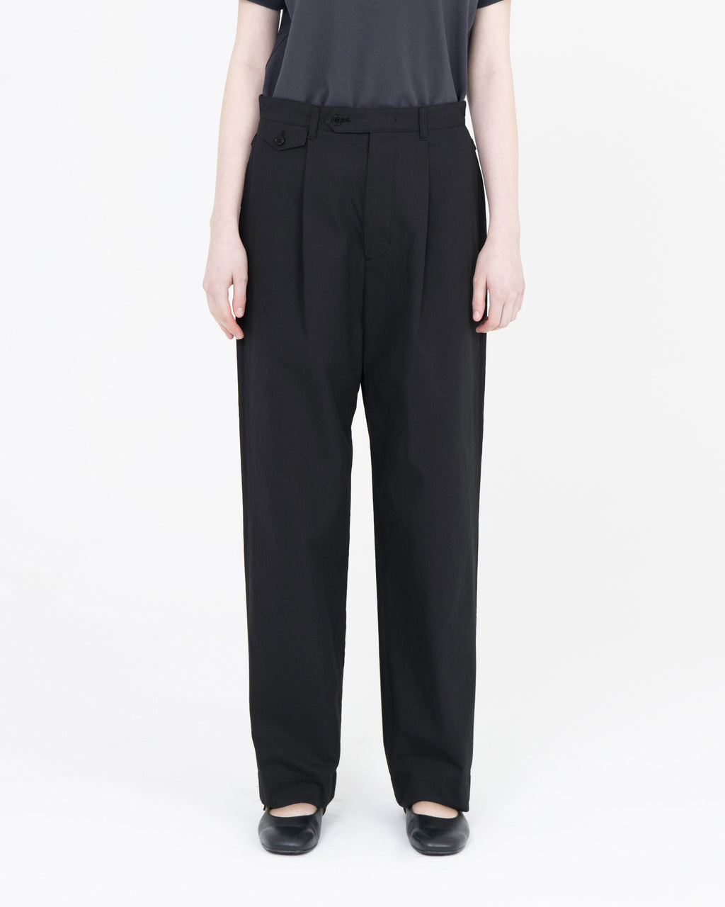 Brownyard - Loose Tapered Cotton Pants (Black) product image 1 | TRAB K-Fashion Australia