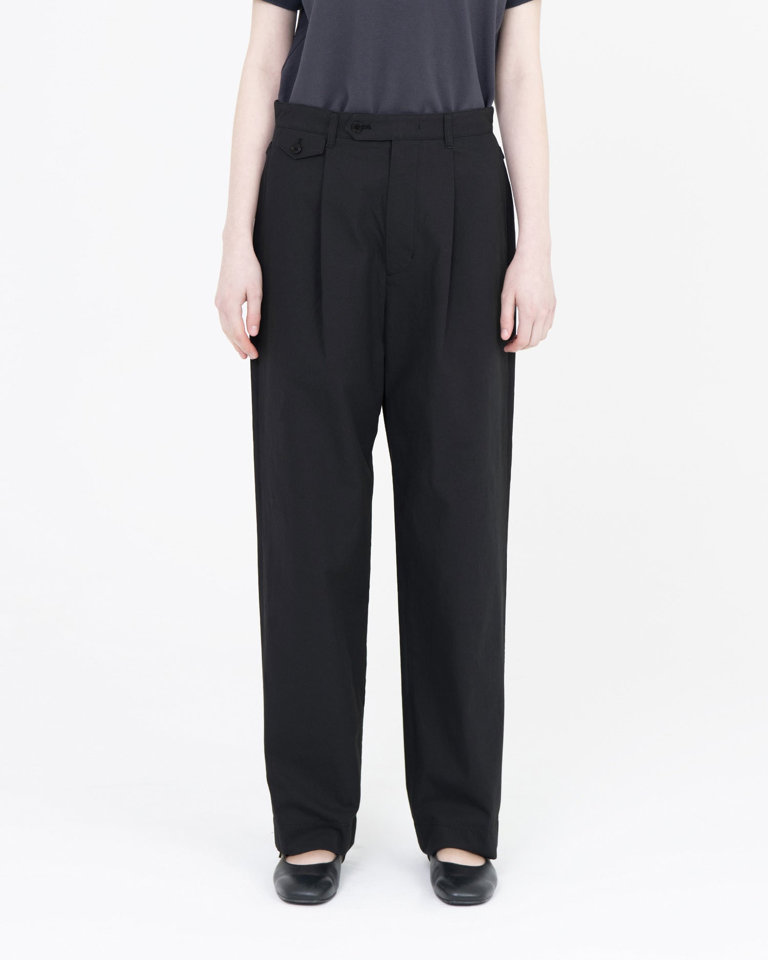 Brownyard - Loose Tapered Cotton Pants (Black) product image 1 | TRAB K-Fashion Australia