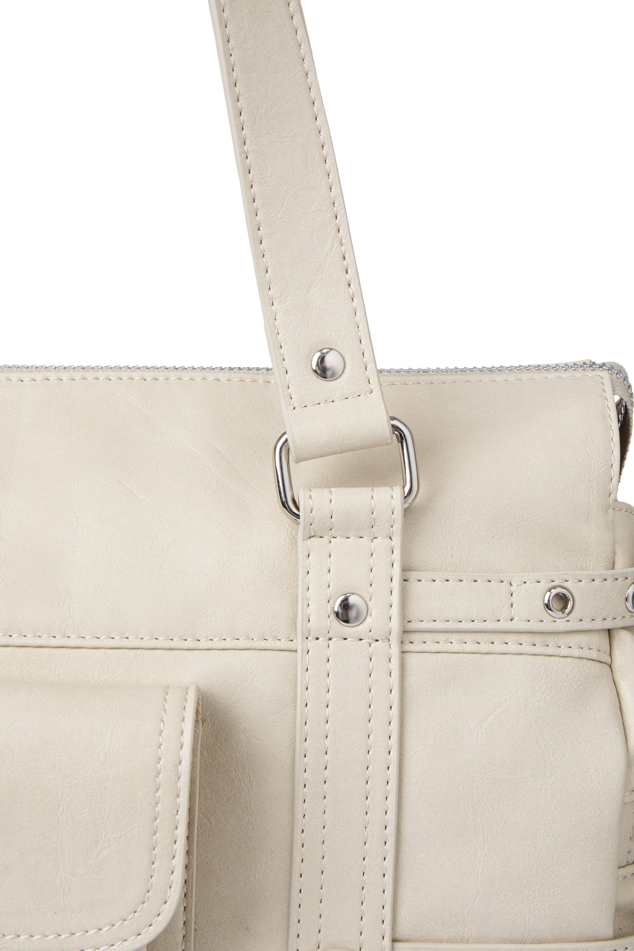 Deinet - Belted Pocket Shoulder Bag (Beige) product image 6 | TRAB K-Fashion Australia