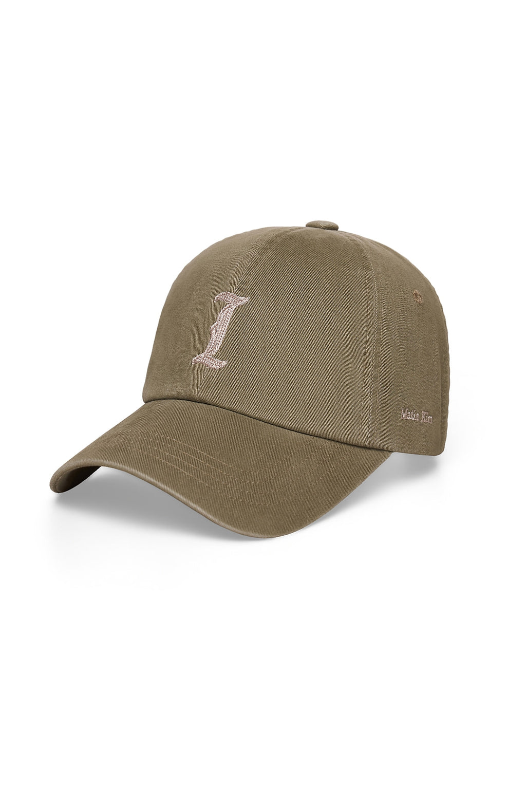 Matin Kim - Matin Initial Ball Cap (Light Khaki) product image 2 | TRAB K-Fashion Australia