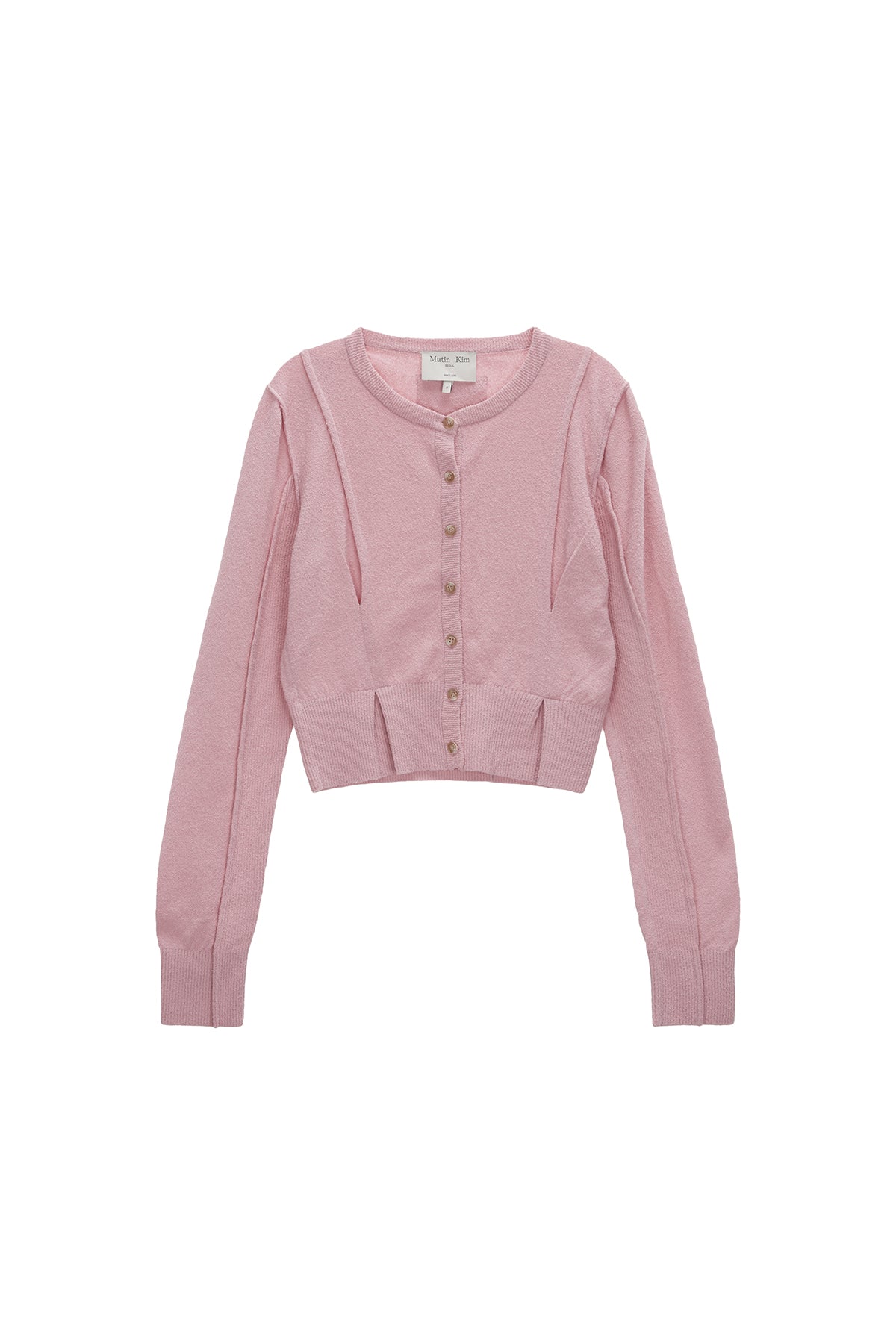 Matin Kim - Pintuck Point Knit Cardigan (Pink) product image 1 | TRAB K-Fashion Australia