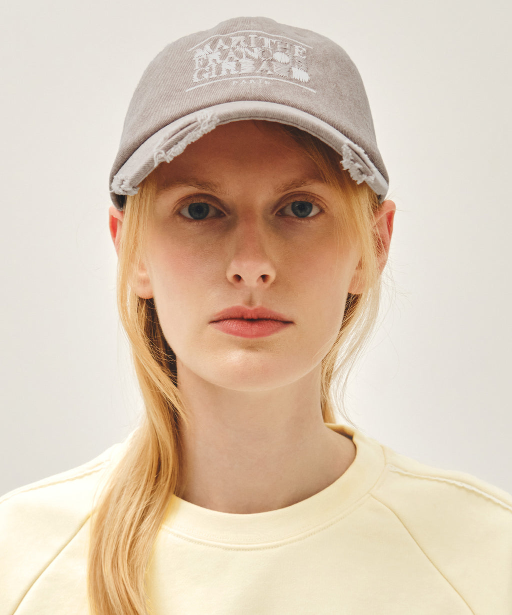Marithe & Francois Girbaud - Drawing Classic Logo Damaged Covered Cap (Pink) product image 5 | TRAB K-Fashion Australia