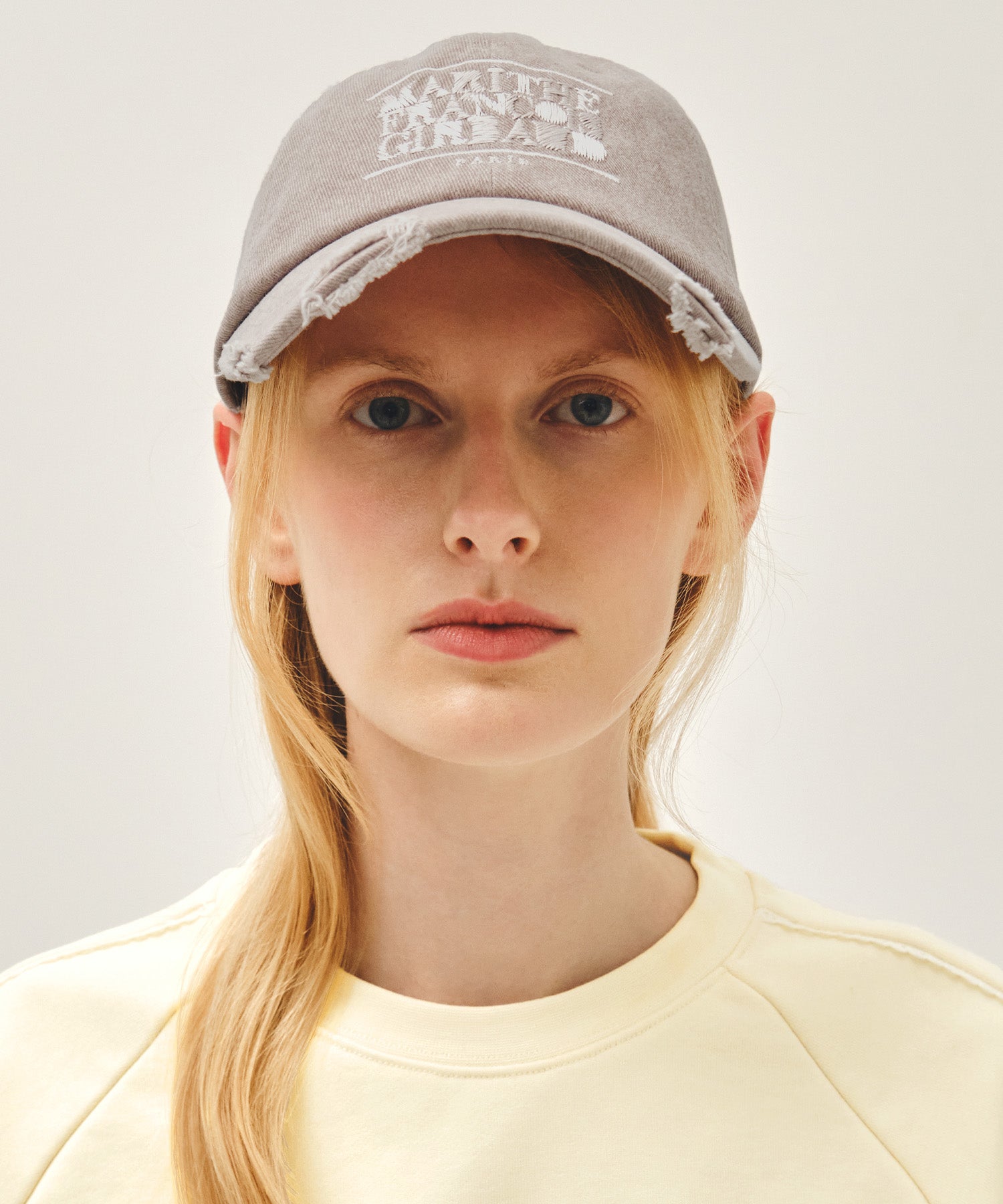 Marithe & Francois Girbaud - Drawing Classic Logo Damaged Covered Cap (Pink) product image 5 | TRAB K-Fashion Australia