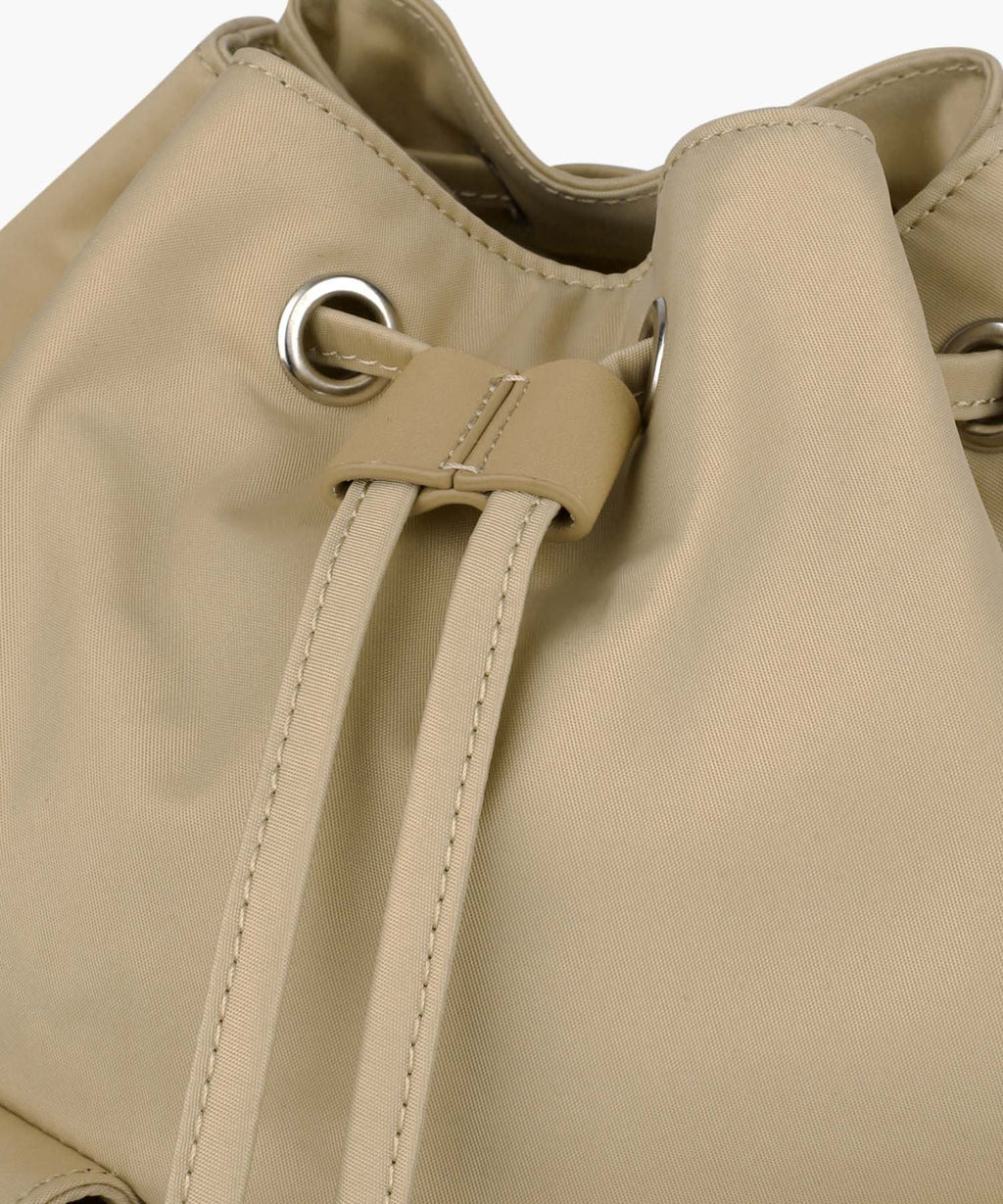 Marithe & Francois Girbaud - Classic Logo Small Backpack (Beige) product image 5 | TRAB K-Fashion Australia