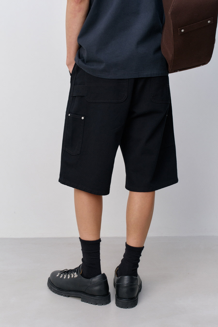 Insilence - Double Knee Shorts (Washed Black) product image 5 | TRAB K-Fashion Australia