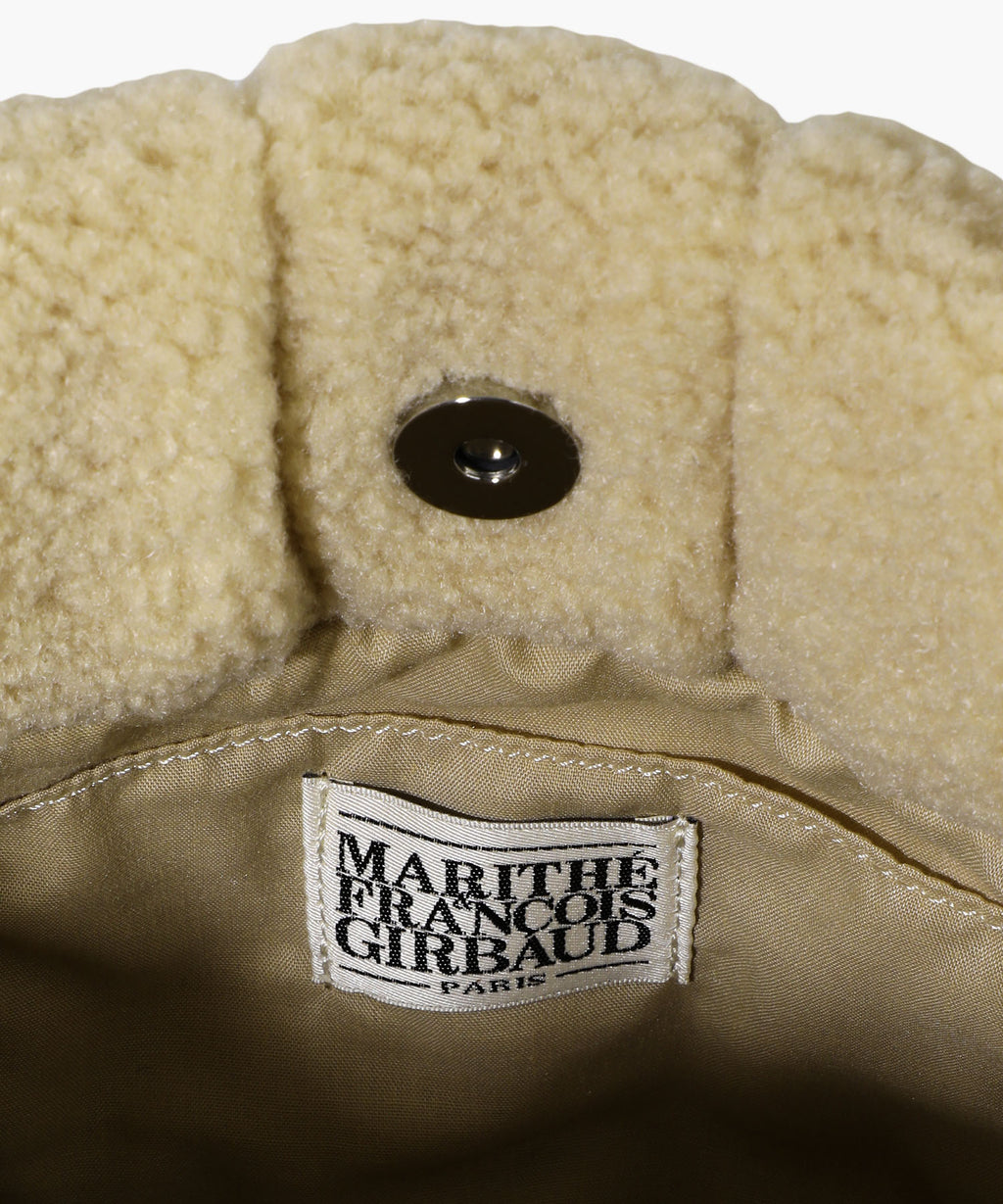Marithe & Francois Girbaud - Classic Logo Boucle Padding Bag (Beige) product image 5 | TRAB K-Fashion Australia