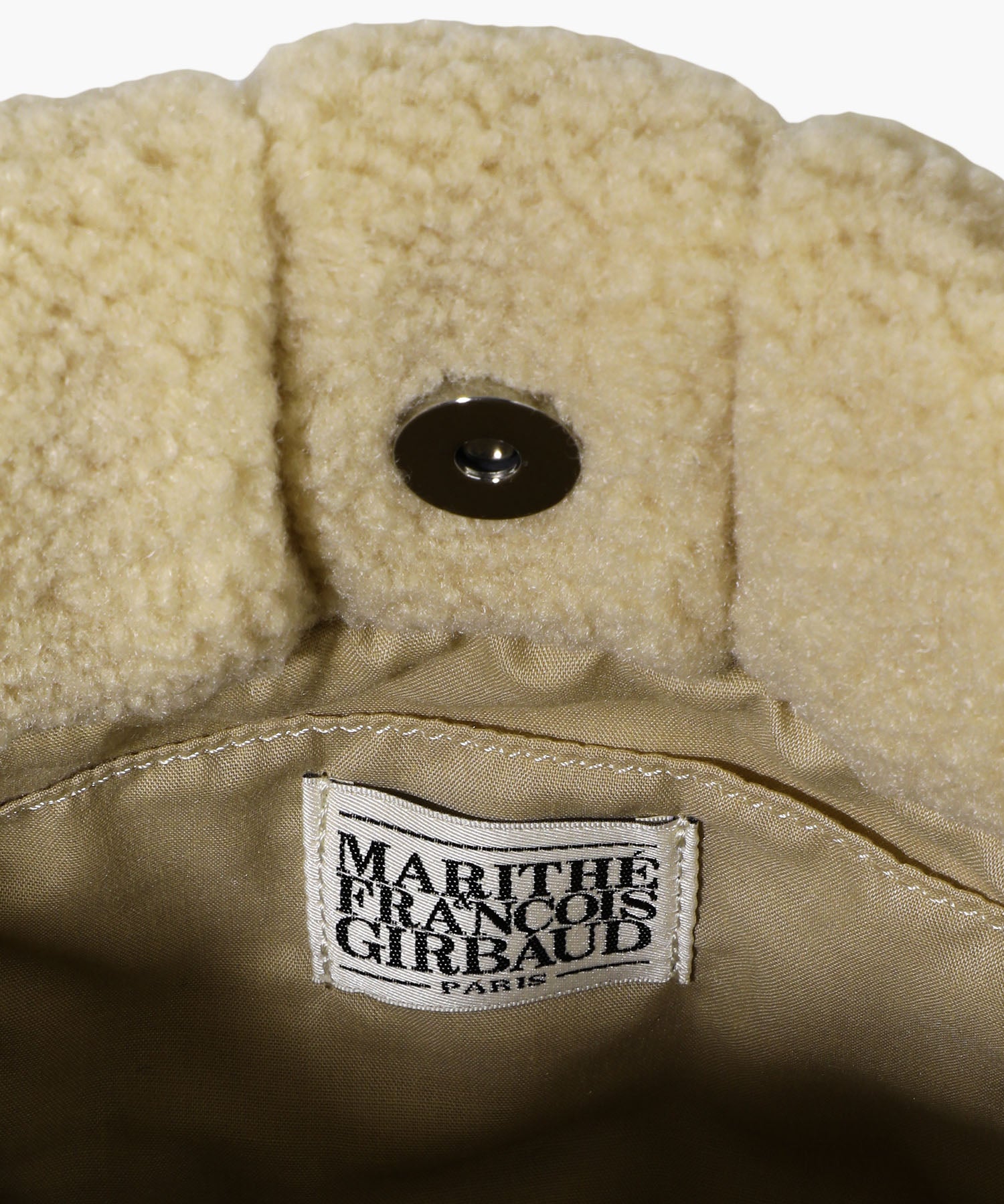 Marithe & Francois Girbaud - Classic Logo Boucle Padding Bag (Beige) product image 5 | TRAB K-Fashion Australia