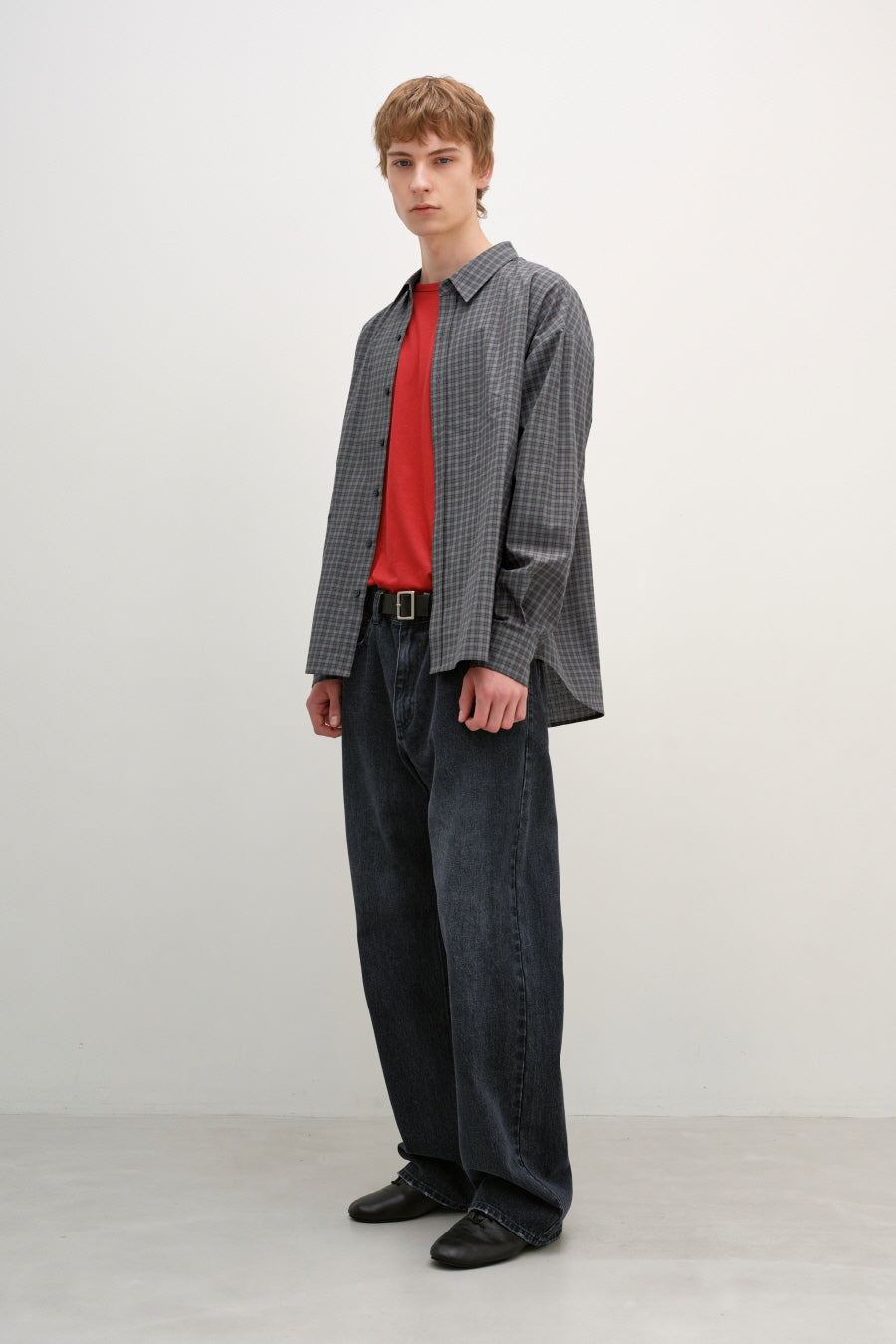 Insilence - Oversized Check Shirt (Mint Brown) product image 4 | TRAB K-Fashion Australia