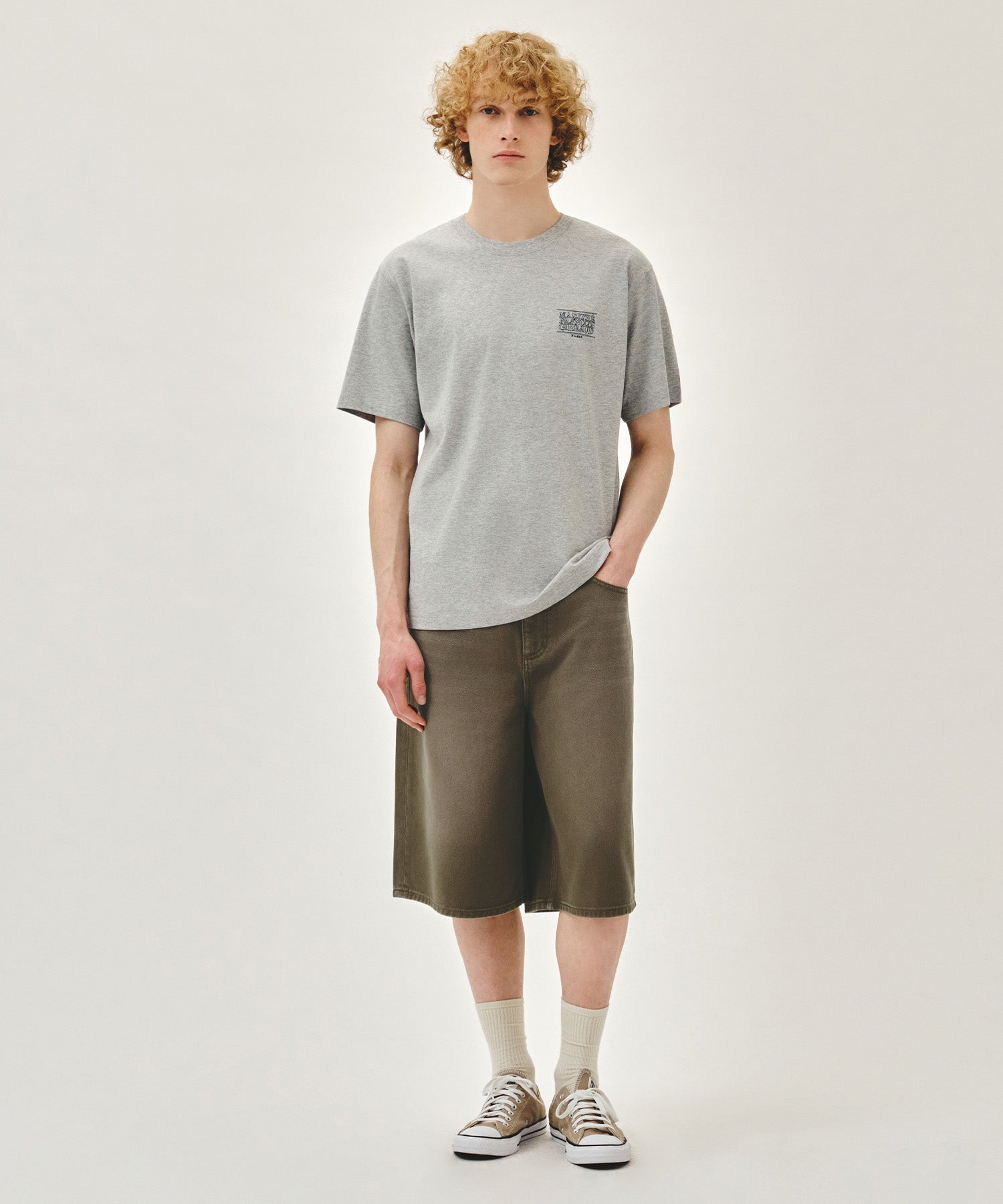 Marithe & Francois Girbaud - Doodle Bear Tee (Heather Gray) product image 5 | TRAB K-Fashion Australia