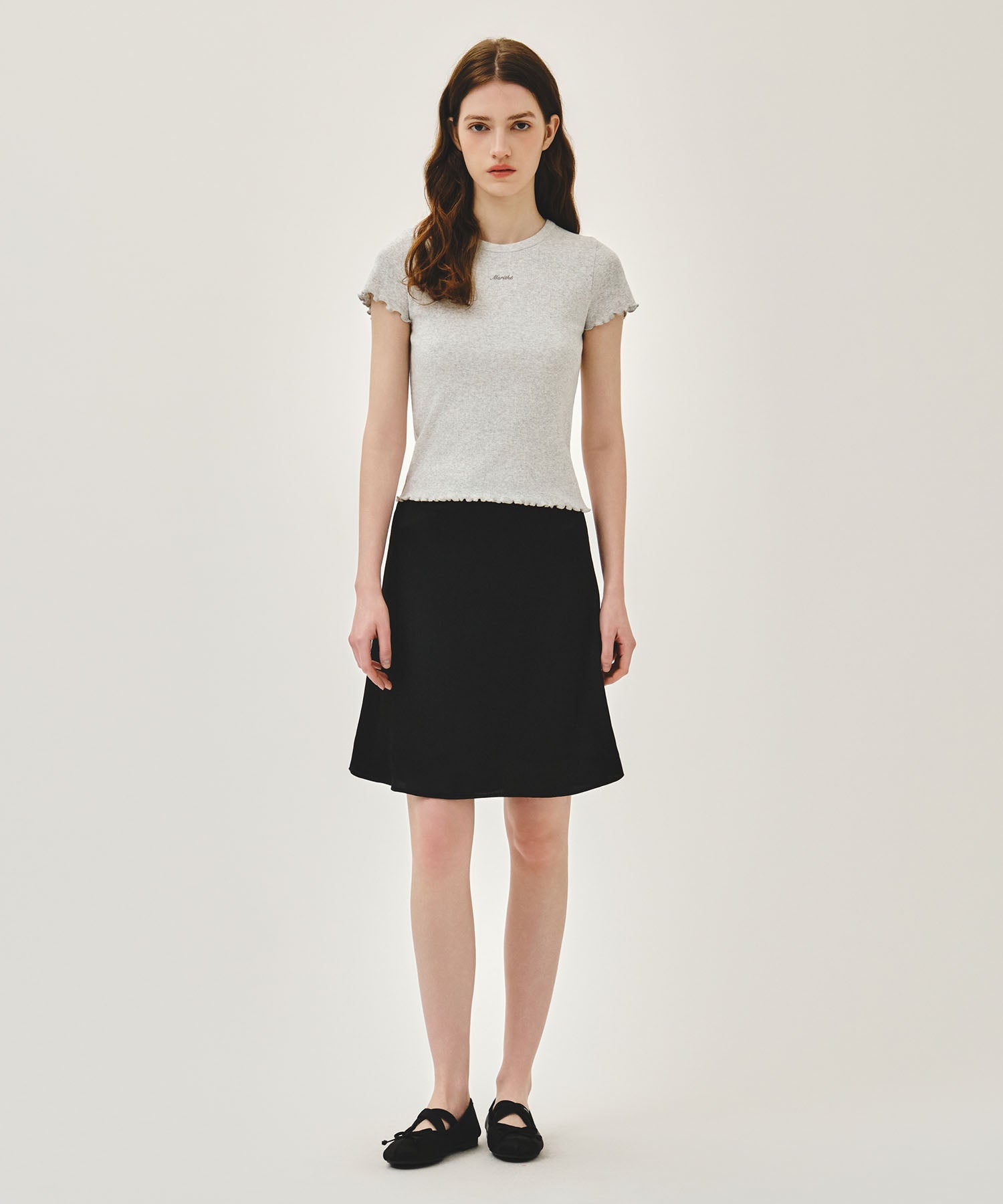 Marithe & Francois Girbaud - Rib Point Tee (Light Heather Gray) product image 5 | TRAB K-Fashion Australia