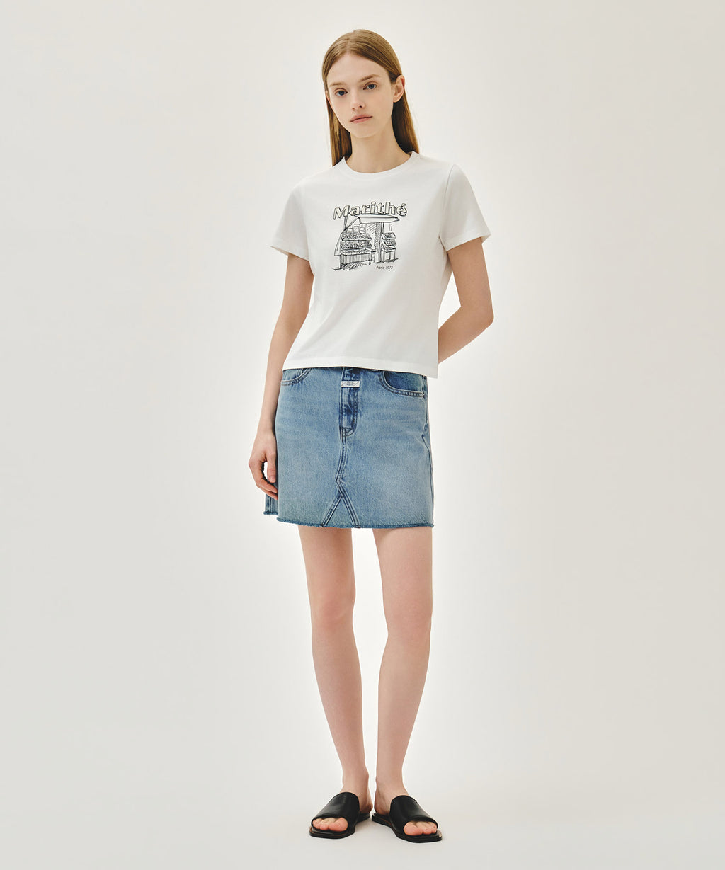 Marithe & Francois Girbaud - French Fruit Shop Graphic Tee (White) product image 5 | TRAB K-Fashion Australia