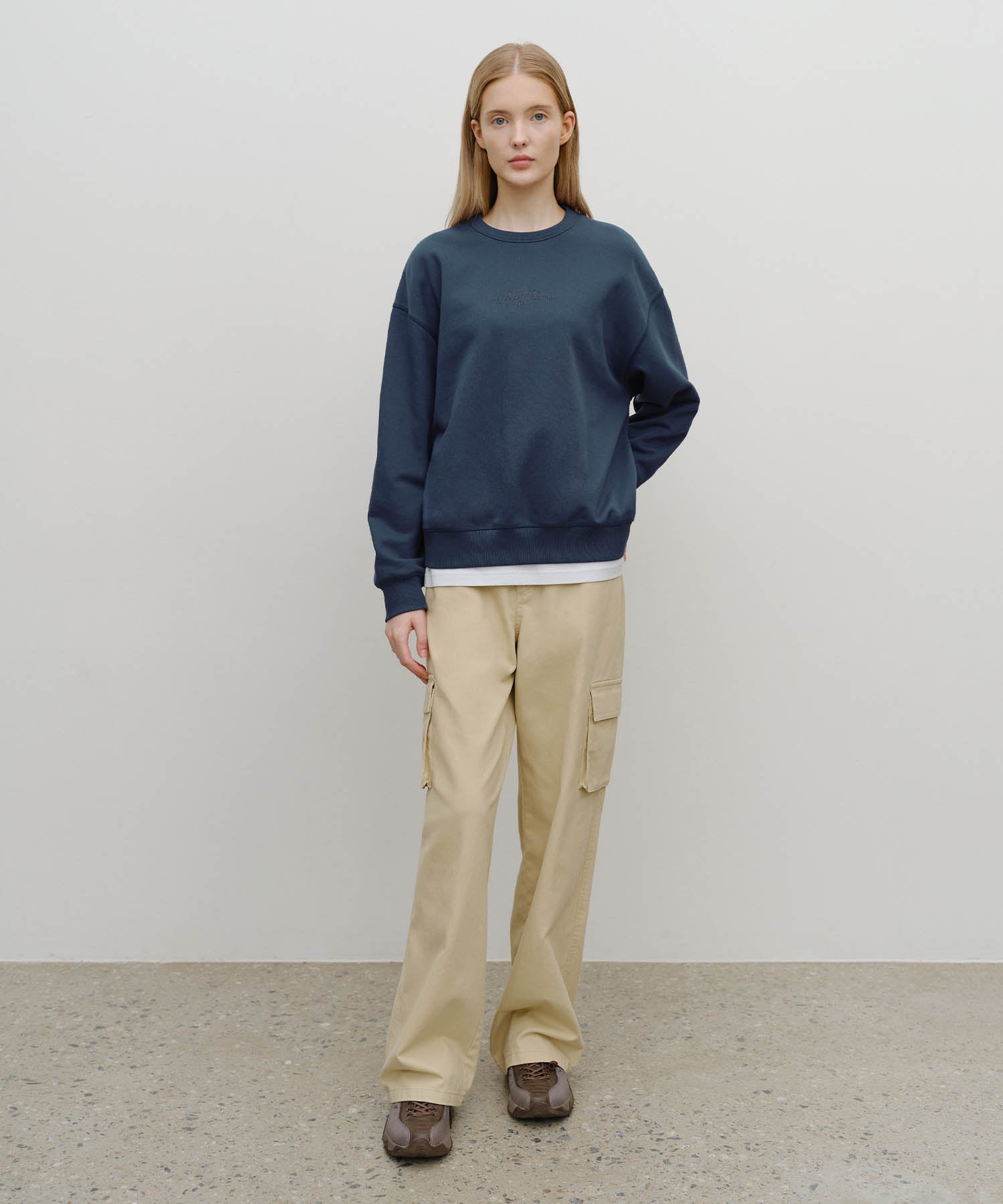 Marithe & Francois Girbaud - Lettering Logo Over Fit Sweatshirt (Blue) product image 5 | TRAB K-Fashion Australia