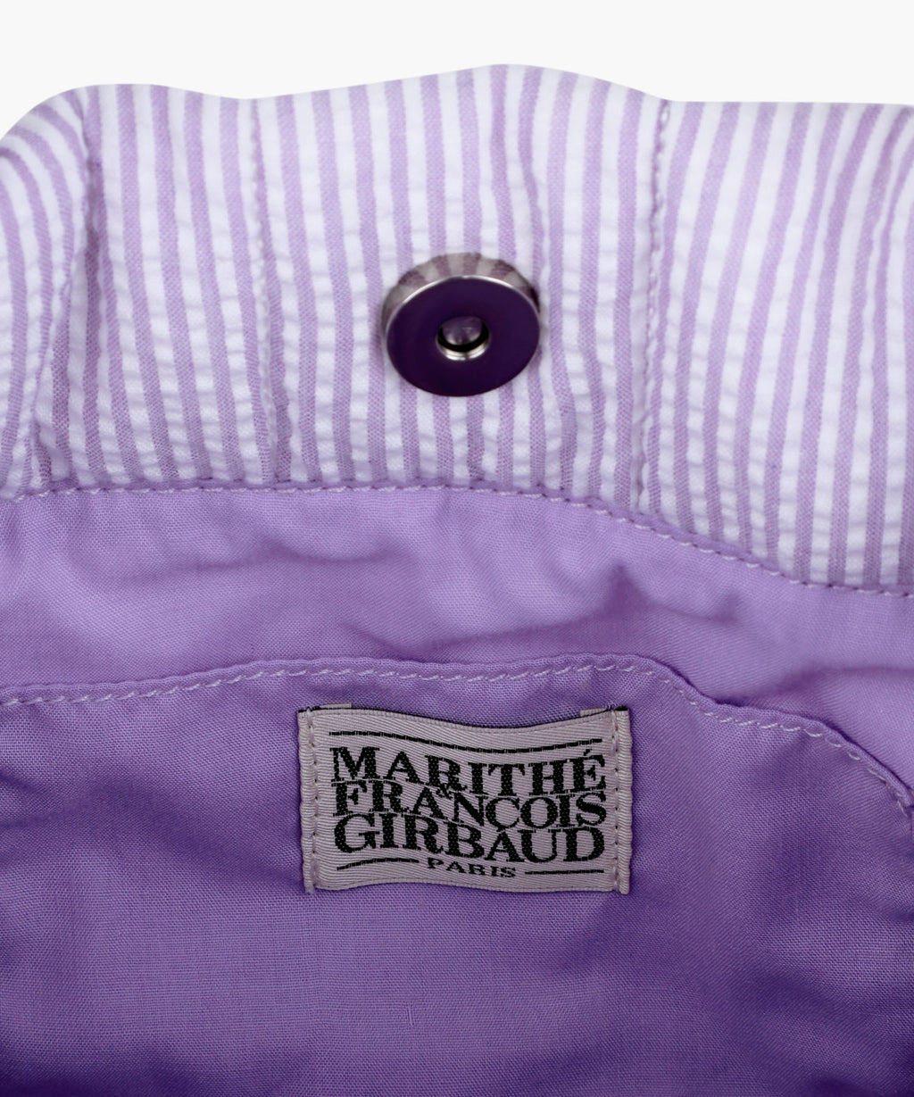 Marithe & Francois Girbaud - Classic Logo Seersucker Padding Bag (Purple) product image 5 | TRAB K-Fashion Australia